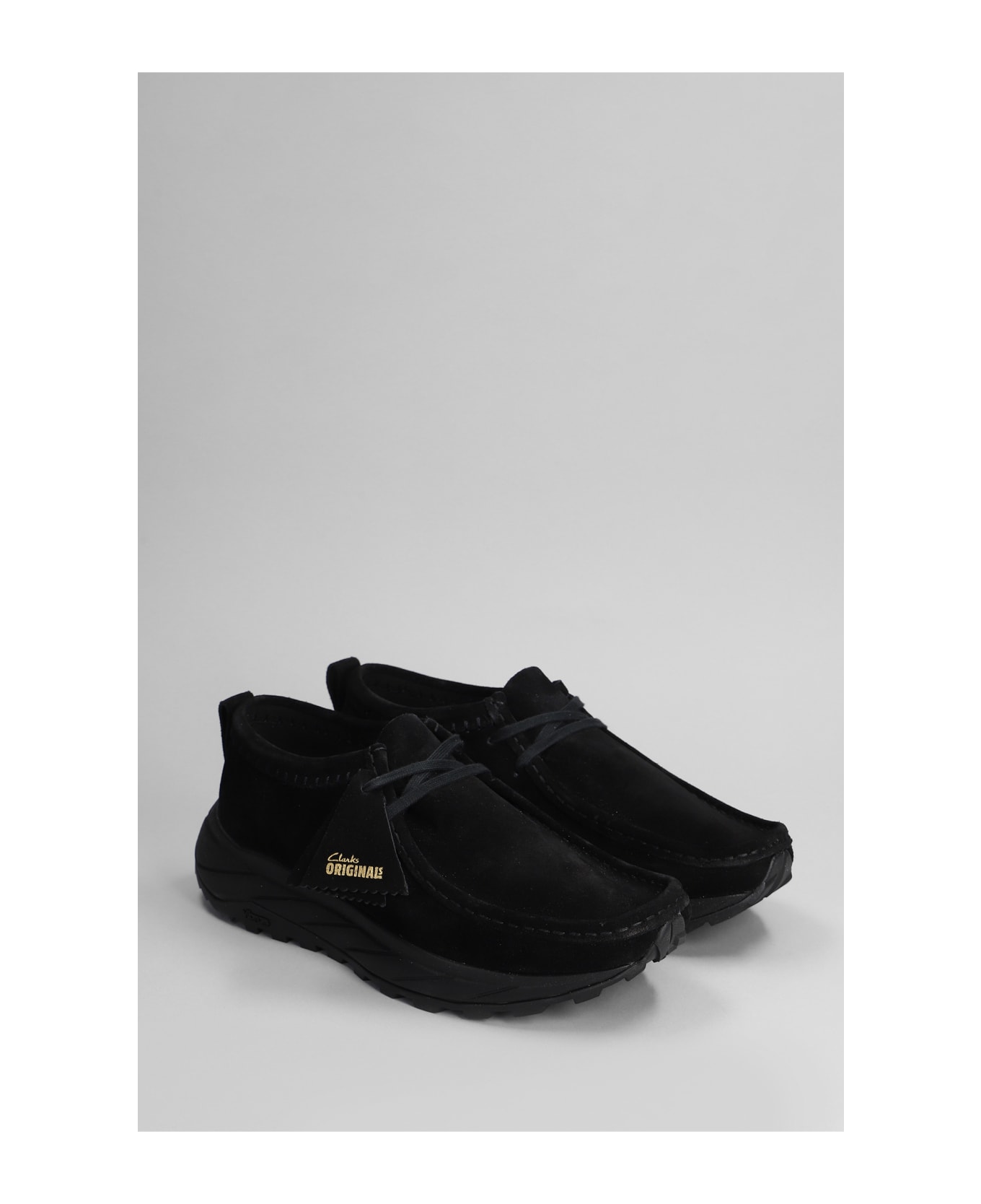 Clarks Walla Eden Lo Sneakers In Black Suede - black スニーカー