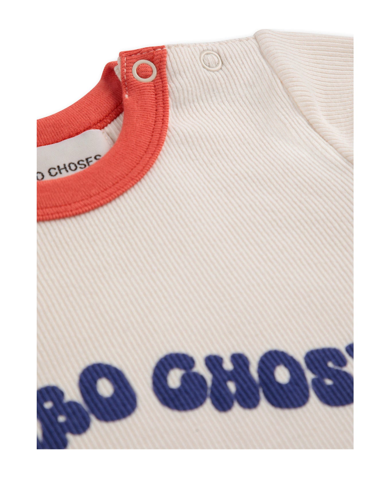 Bobo Choses Ivory T-shirt For Babykids With Logo - Ivory