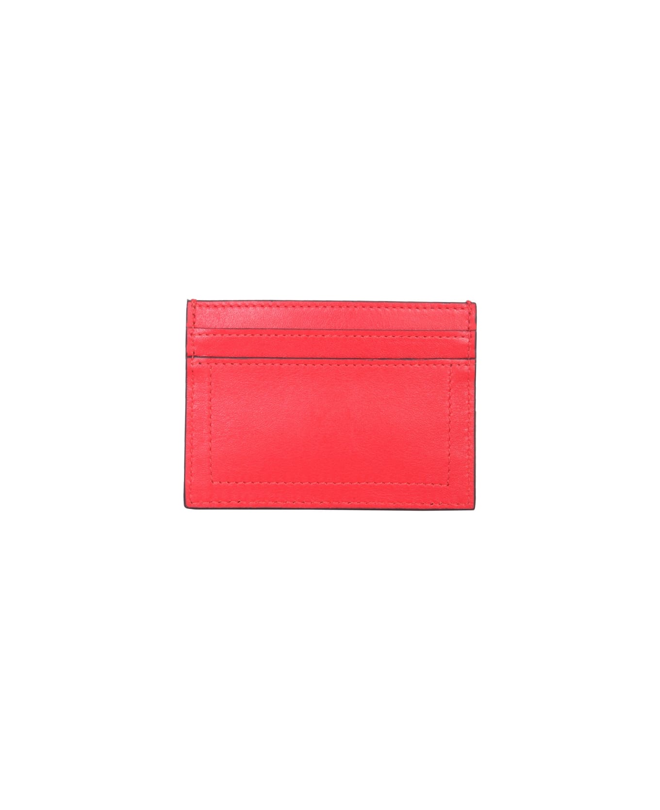 Moschino Leather Card Holder - RED