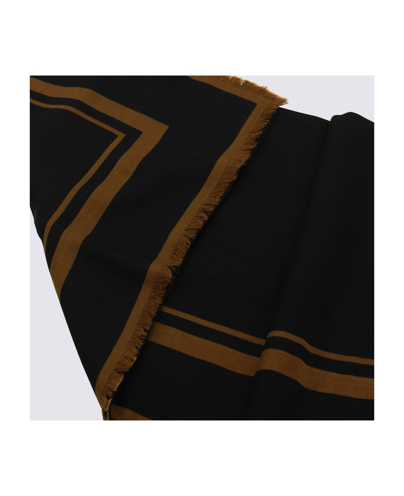 Saint Laurent Black Wool Scarf - Black