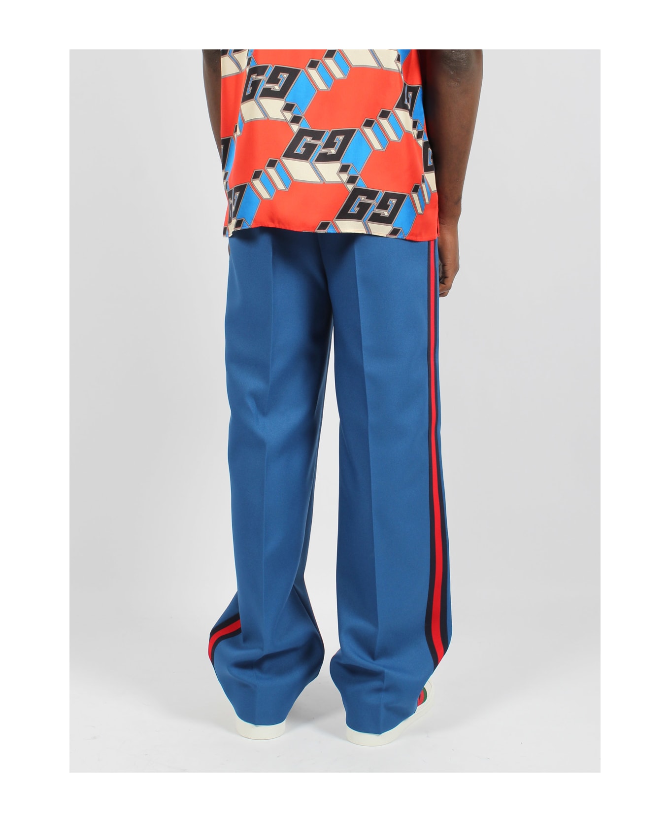Gucci Fluid Drill Trousers - Blue ボトムス