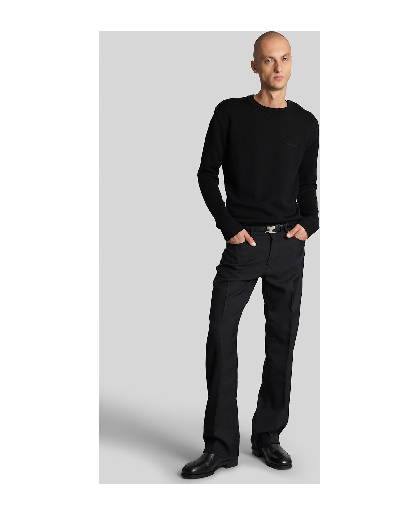 Courrèges Knitwear In Black Wool - black