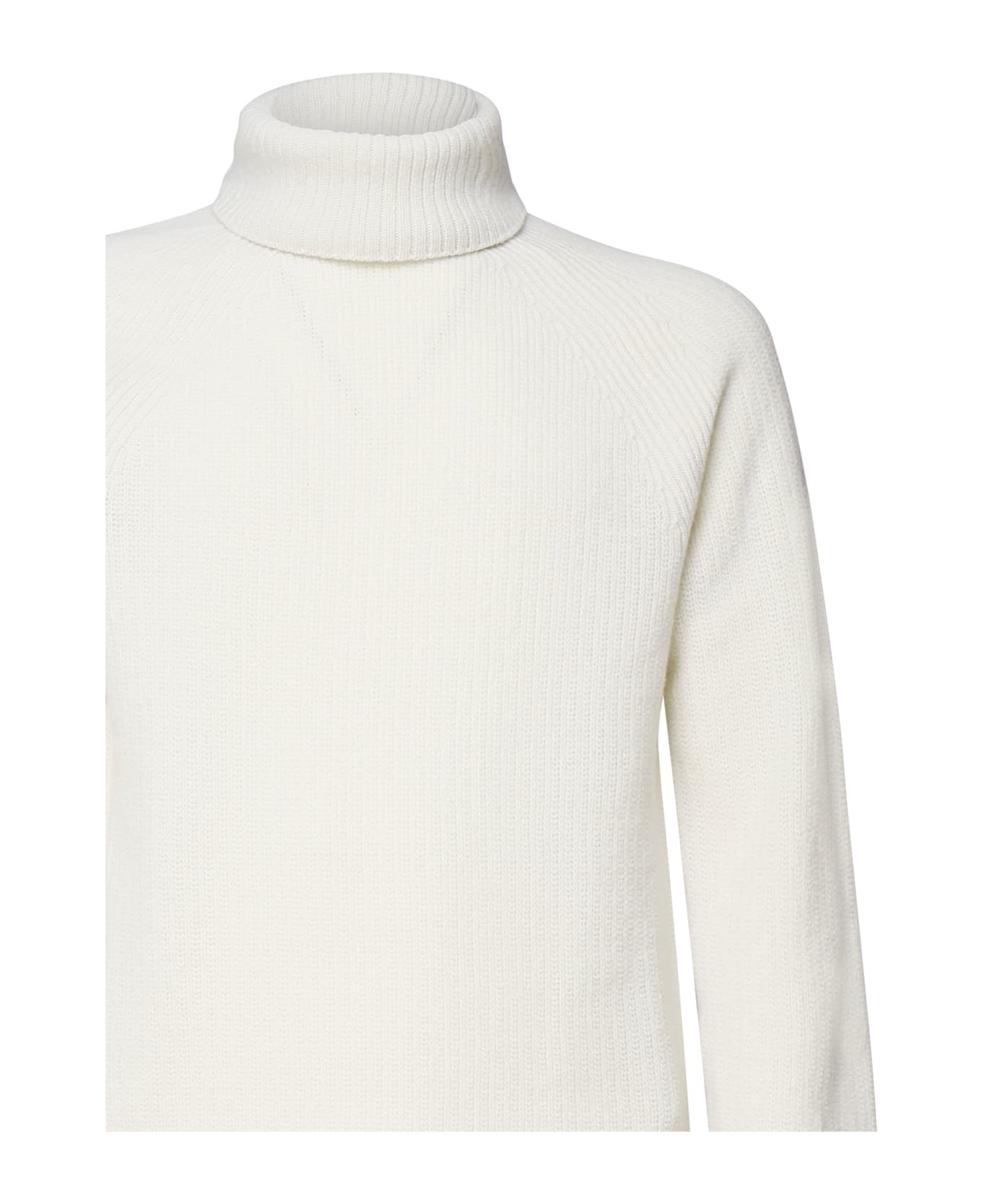 K-Way Turtleneck Sweater - White Tofu