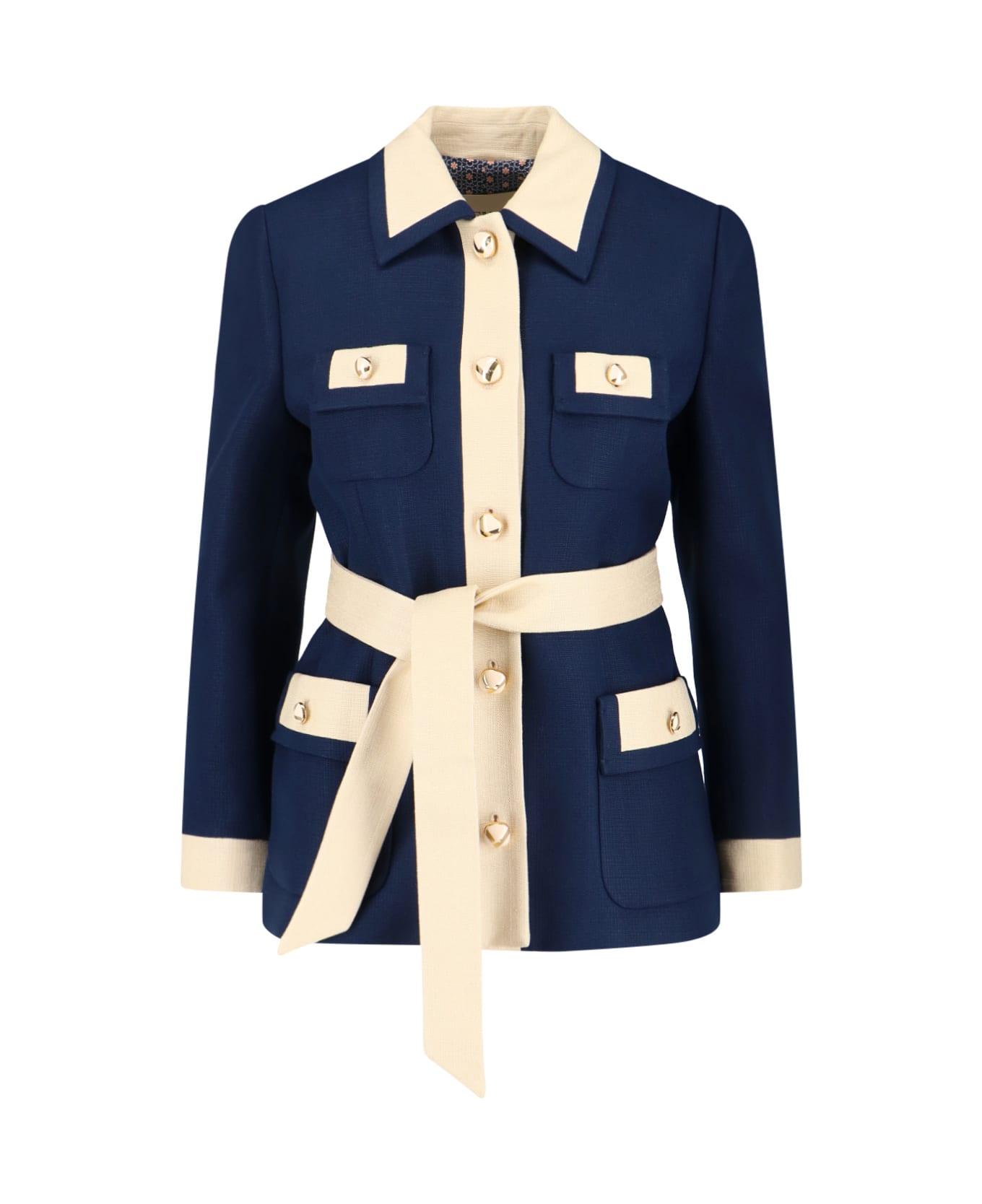 Valentino Two-tone Jacket 
vlogo
 - Blue