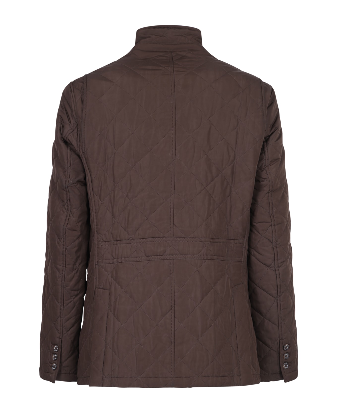 Barbour Brown Lutz Quilted Jacket - Green