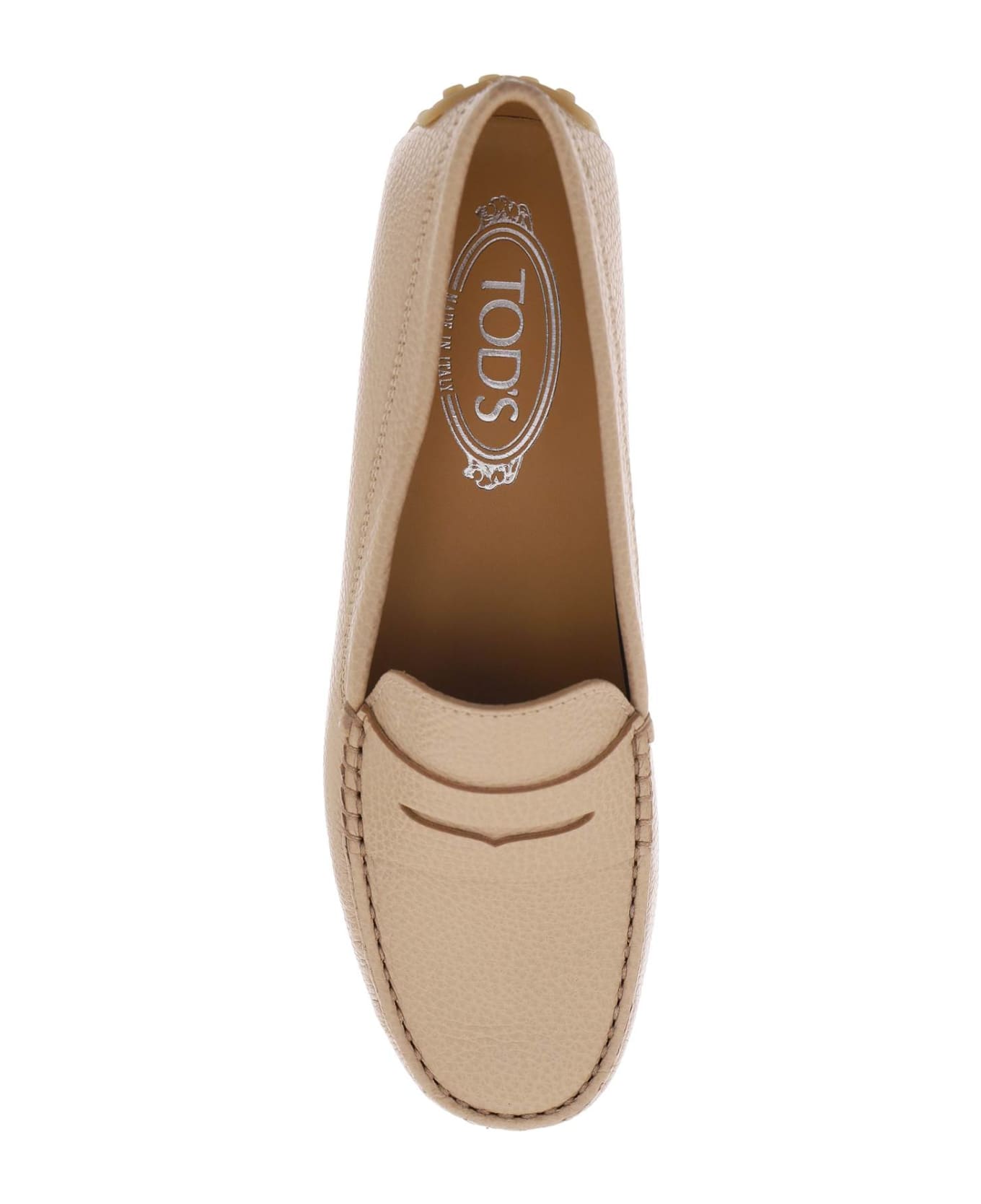 Tod's City Gommino Leather Loafers - ROSA GRANITO
