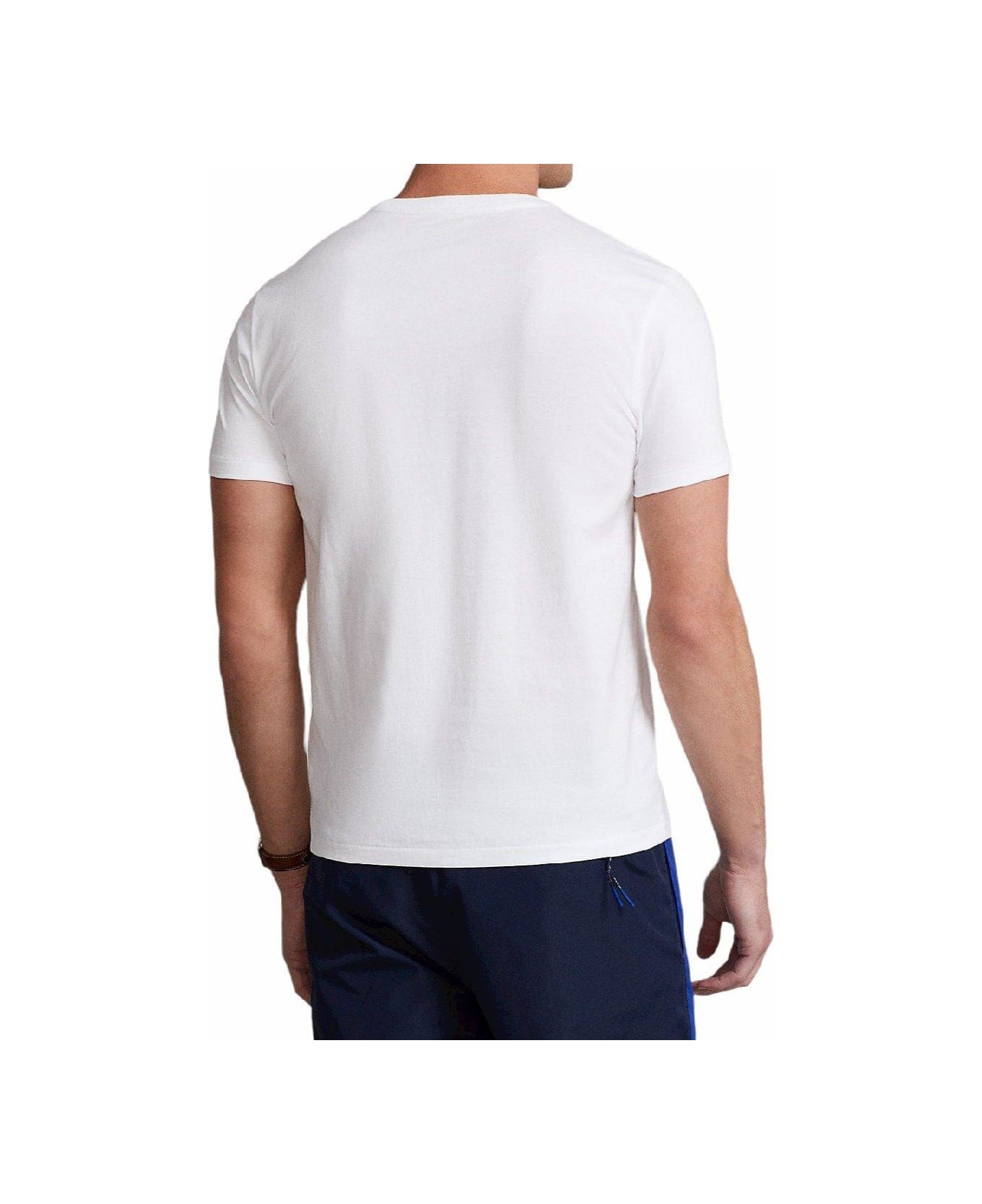 Ralph Lauren Logo Embroidered Crewneck T-shirt - White