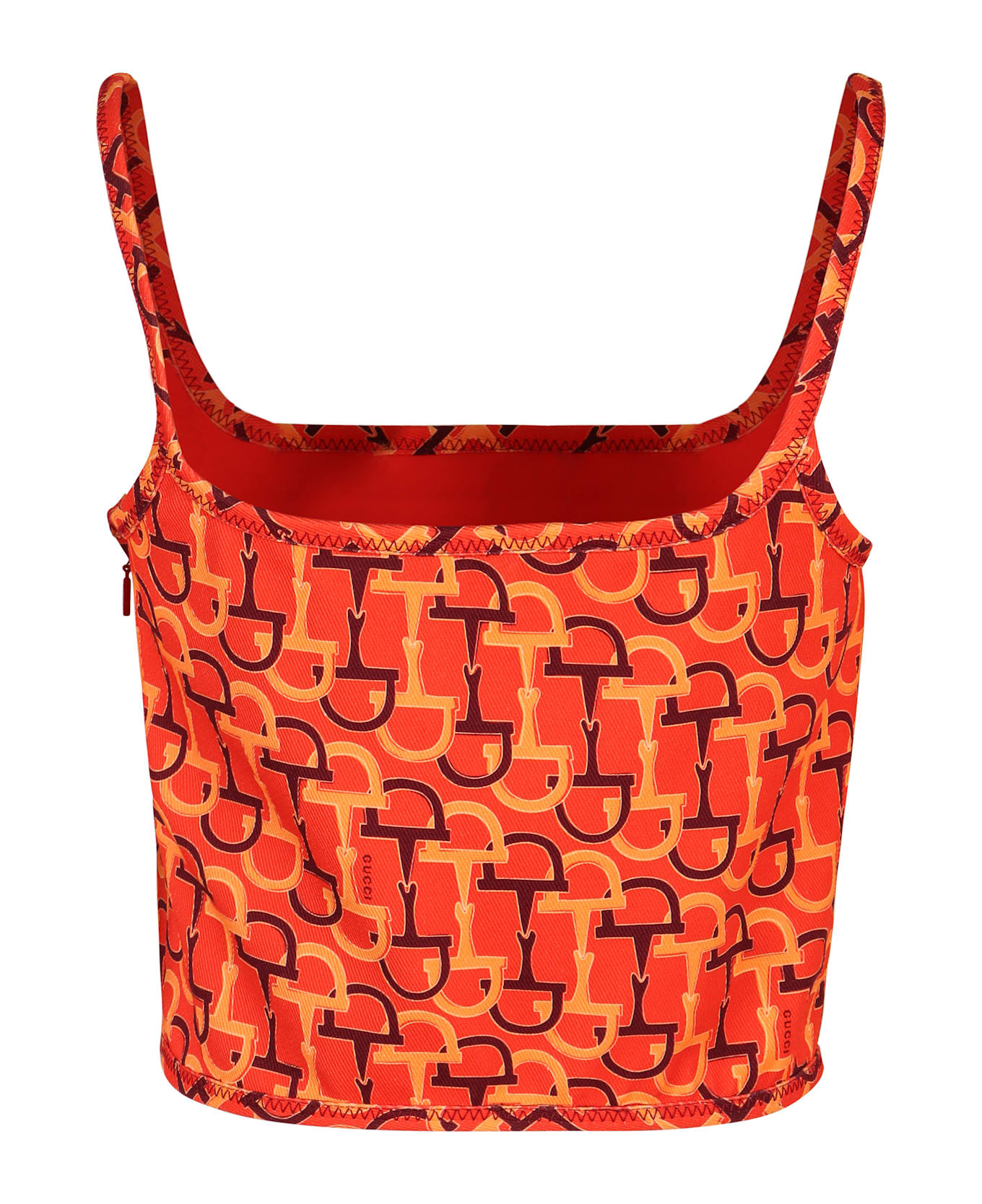 Gucci Printed Silk Top - Orange