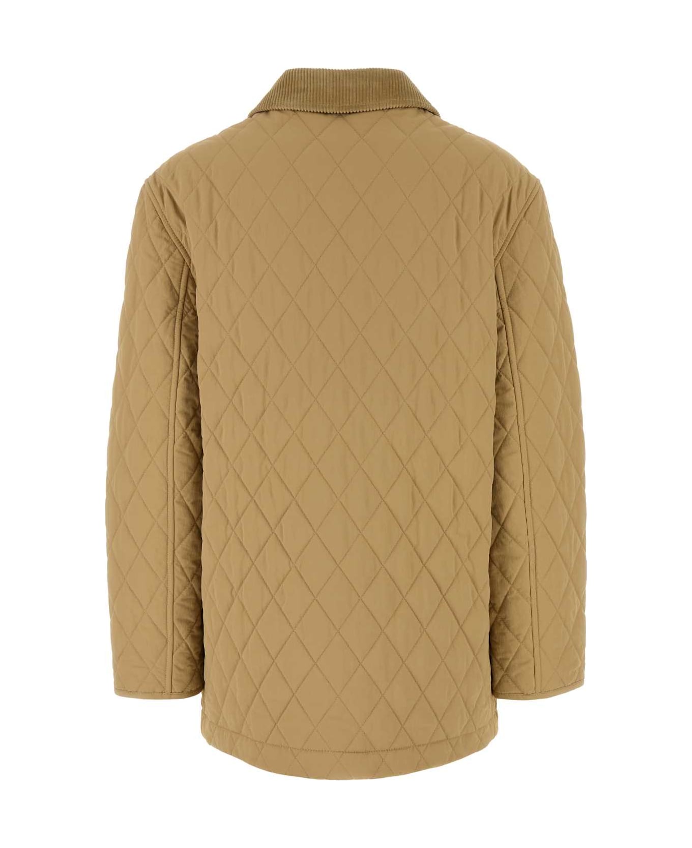 Burberry Beige Nylon Jacket - FLAXSANDIPCHECK