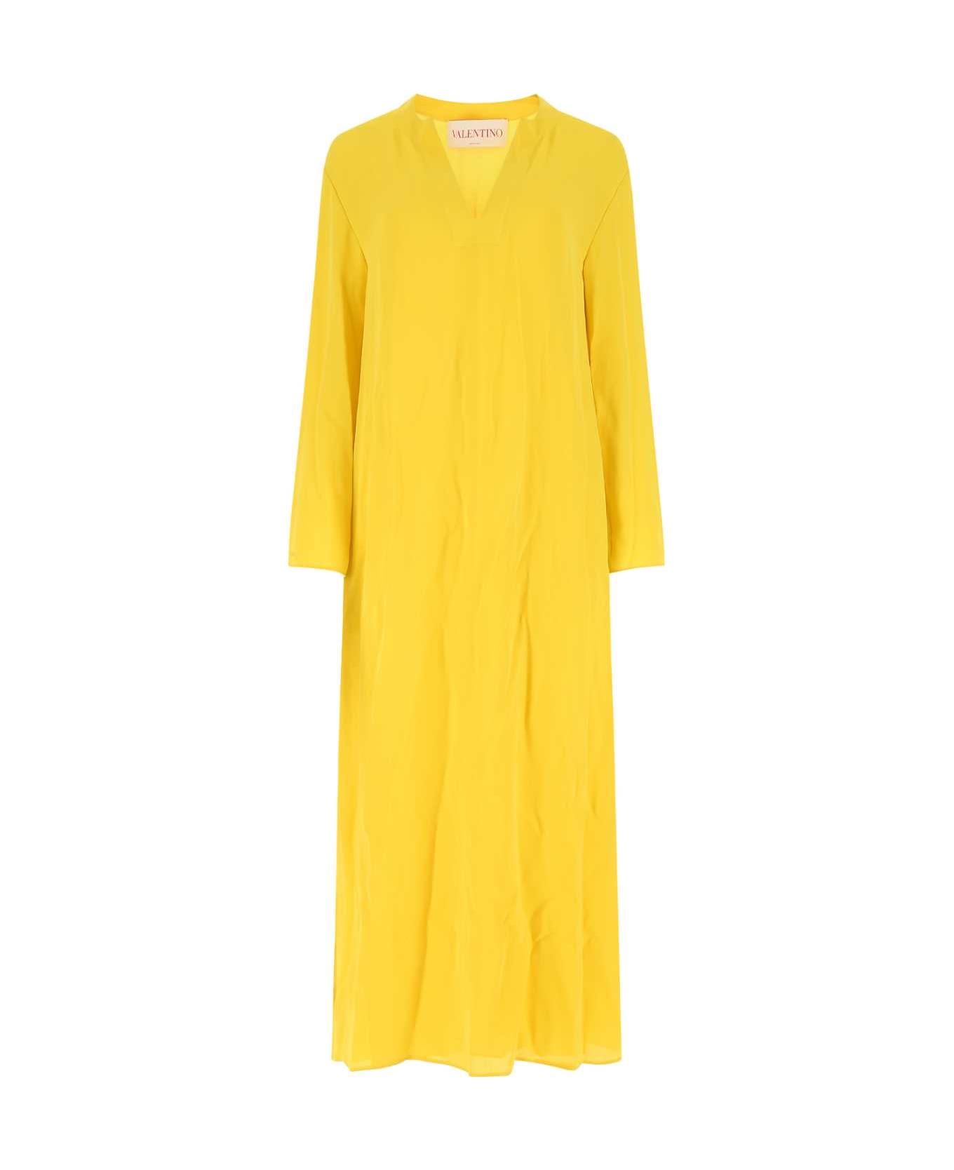 Valentino Garavani Yellow Crepe Kaftan Dress - MD1 ワンピース＆ドレス