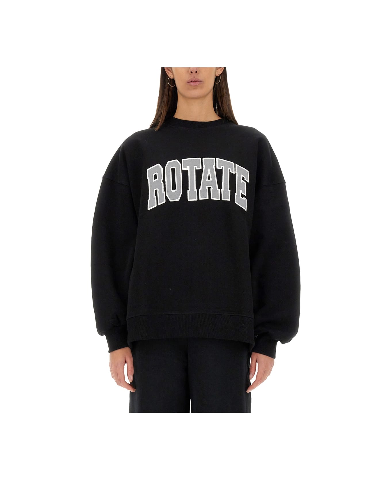 Rotate by Birger Christensen Heavy Cotton Sweatshirt - BLACK