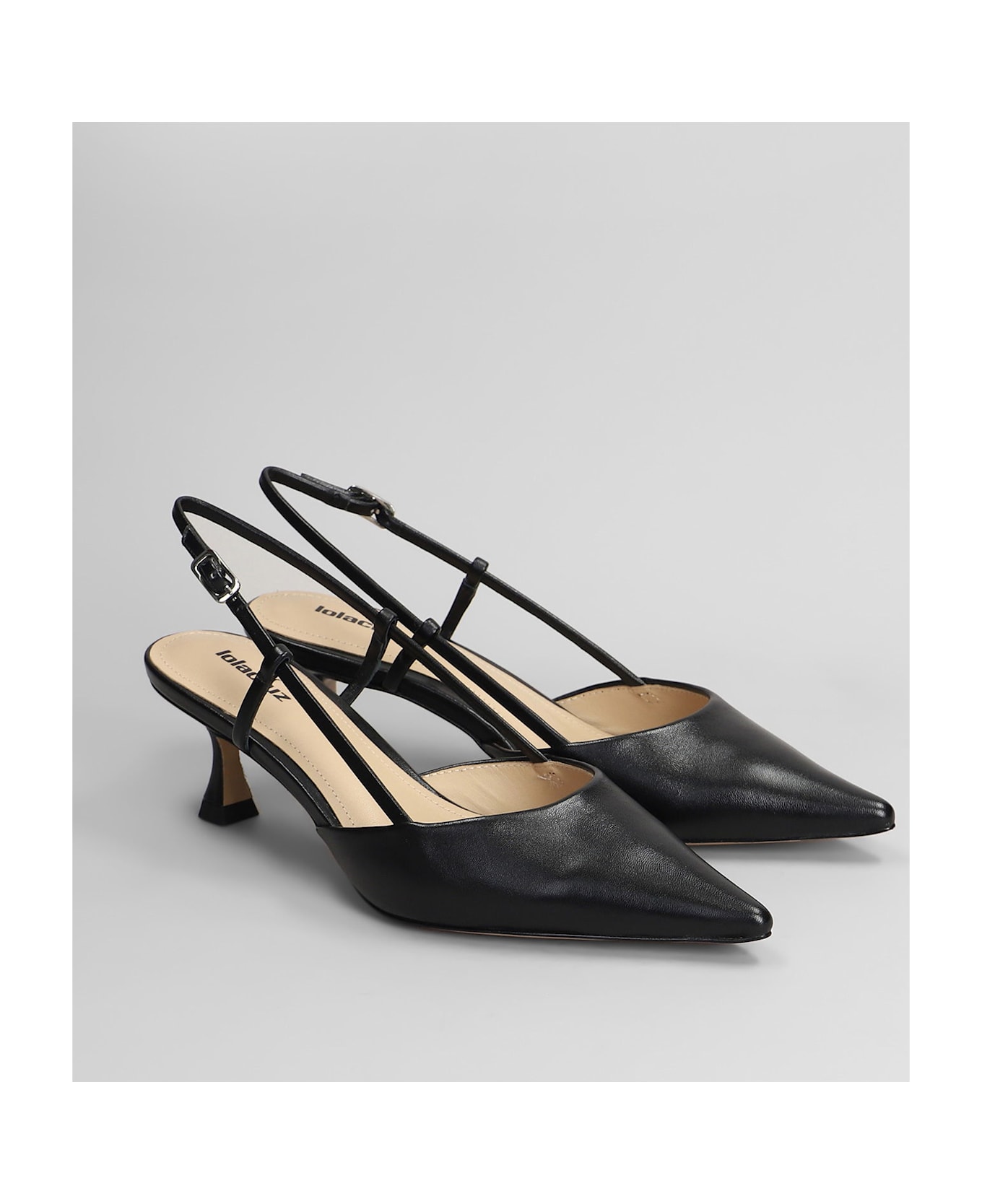 Lola Cruz Carmen 55 Pumps In Black Leather - black