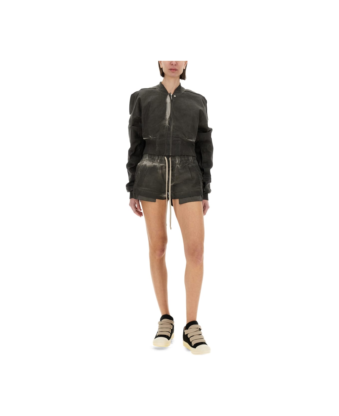 DRKSHDW "fog" Denim Shorts - GREY