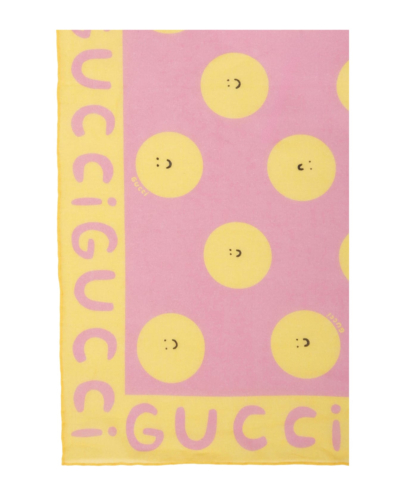 Gucci Pink Scarf For Girl With Sun - Pink