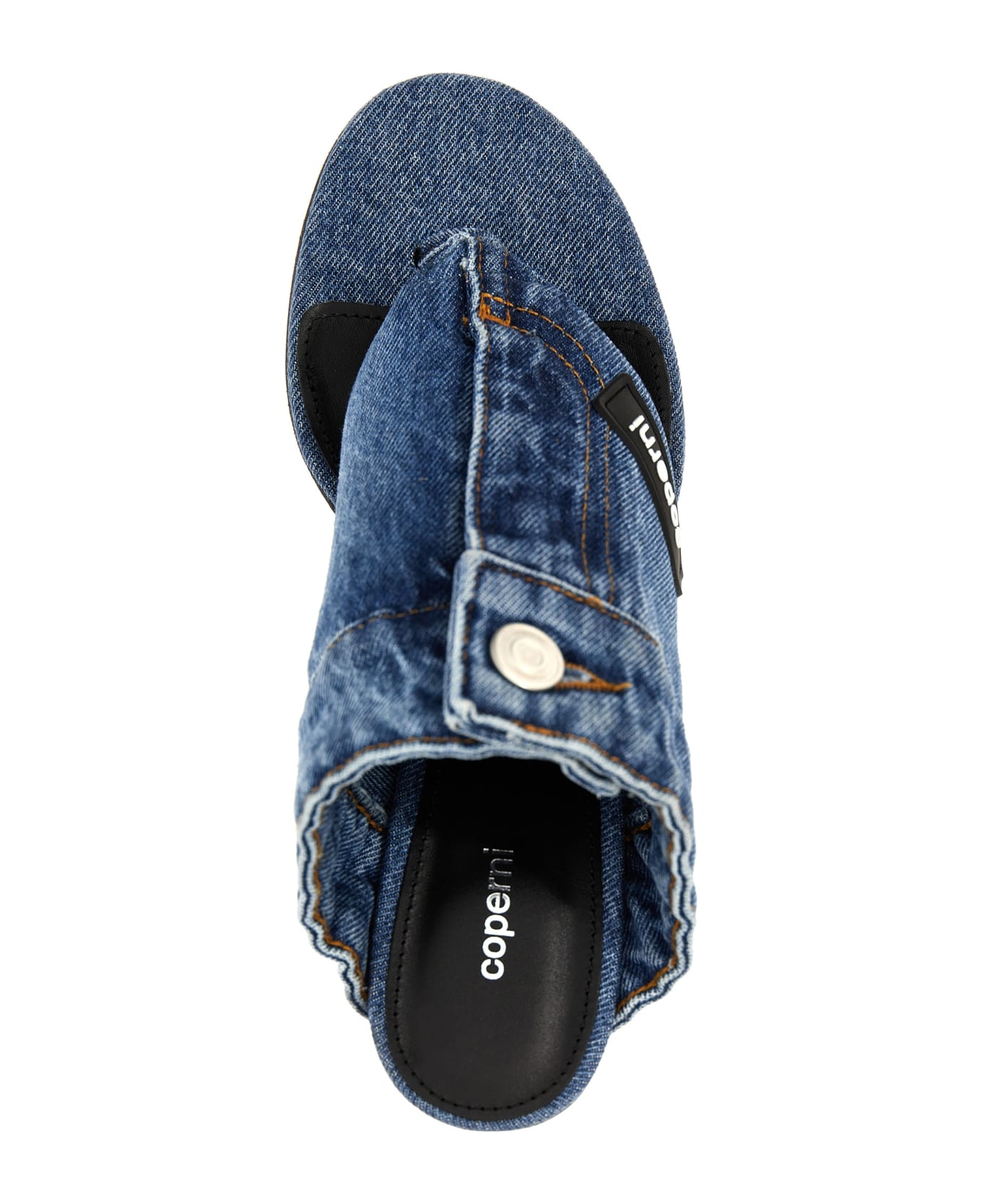 Coperni 'denim Open Thong' Sandals - Light Blue