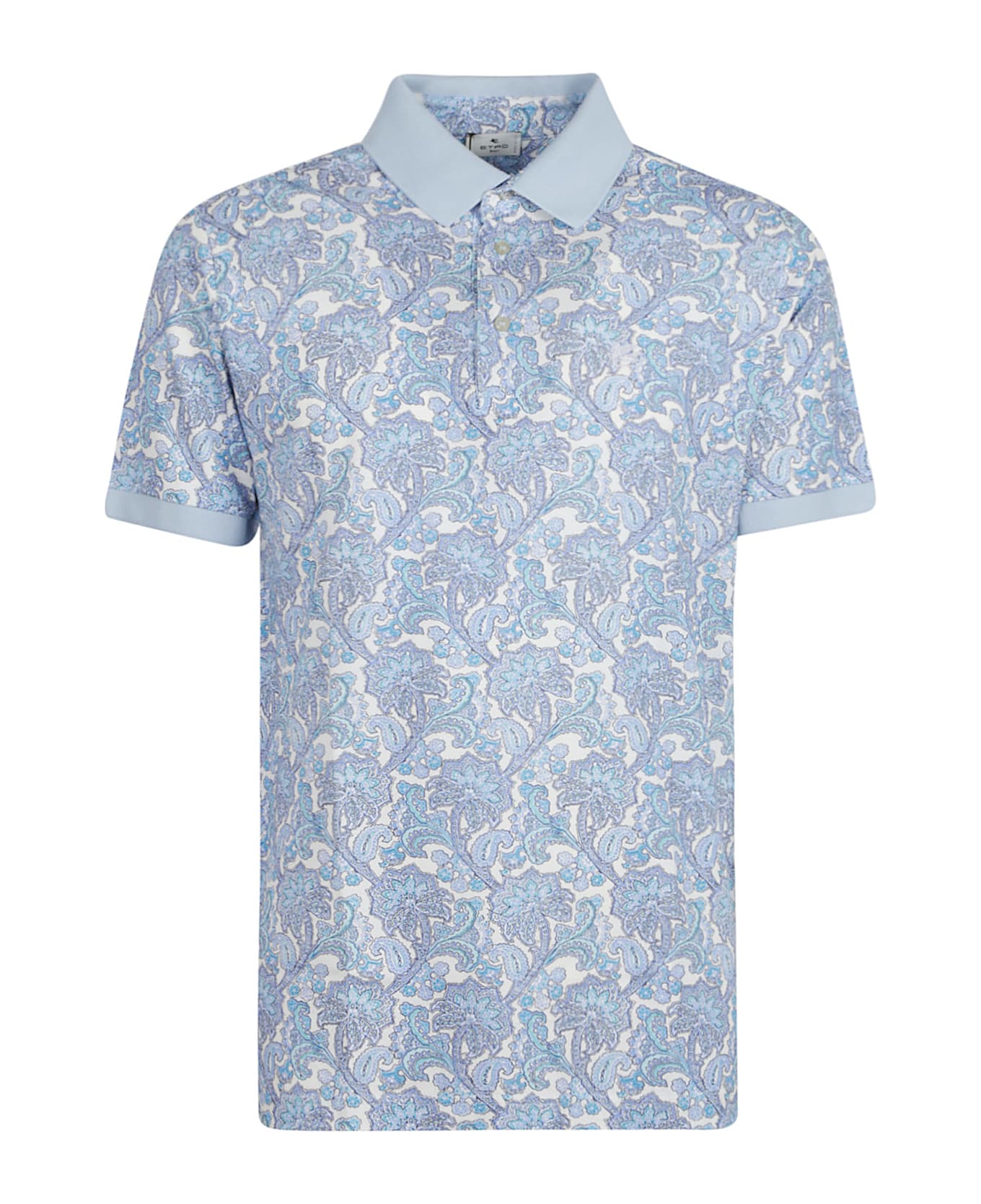Etro Roma Short Sleeve Polo Shirt - Bianco Fantasia