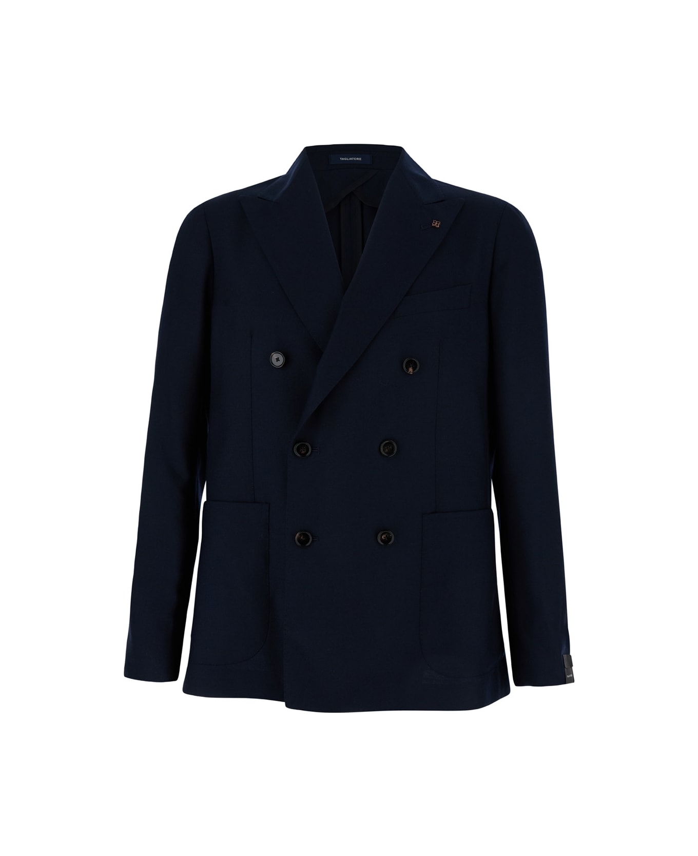 Tagliatore Blue Double Breasted Jacket In Cashmere Man - Blu ブレザー