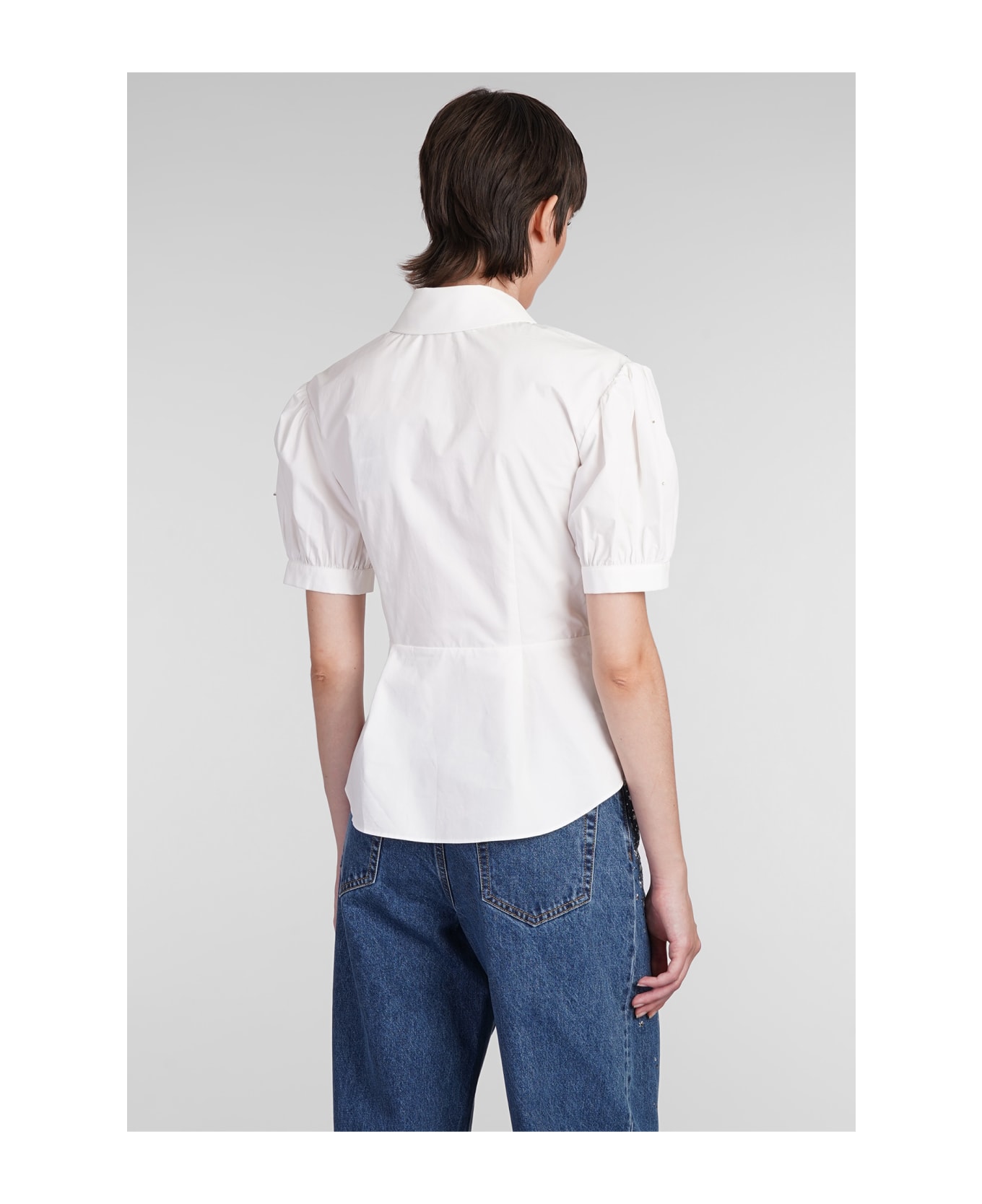 self-portrait Shirt In White Cotton - Non definito