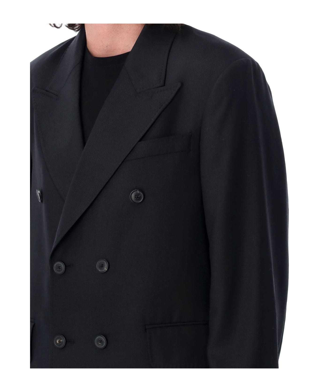 Our Legacy Unconstracted Db Blazer - Black Panama Wool