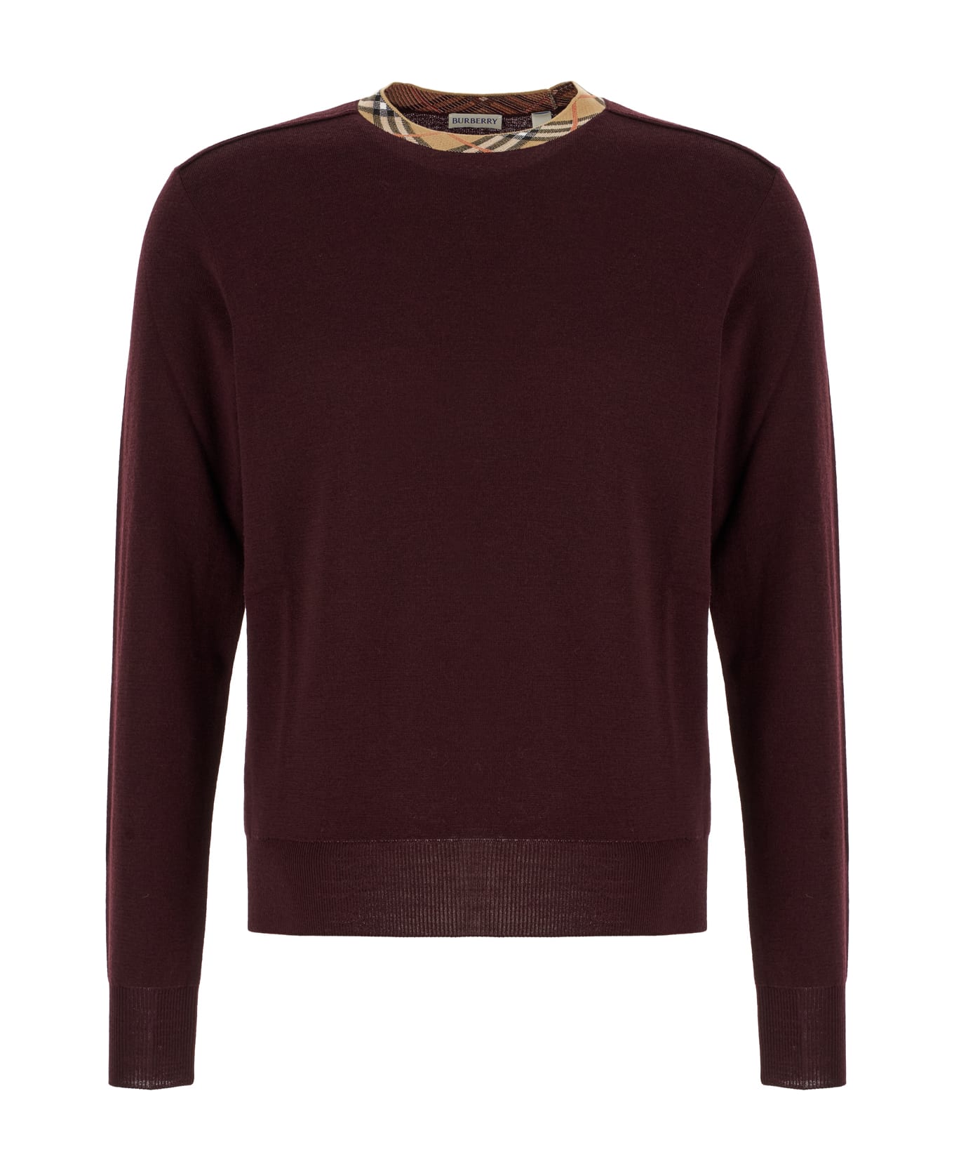 Burberry Plum Wool Sweater - RED