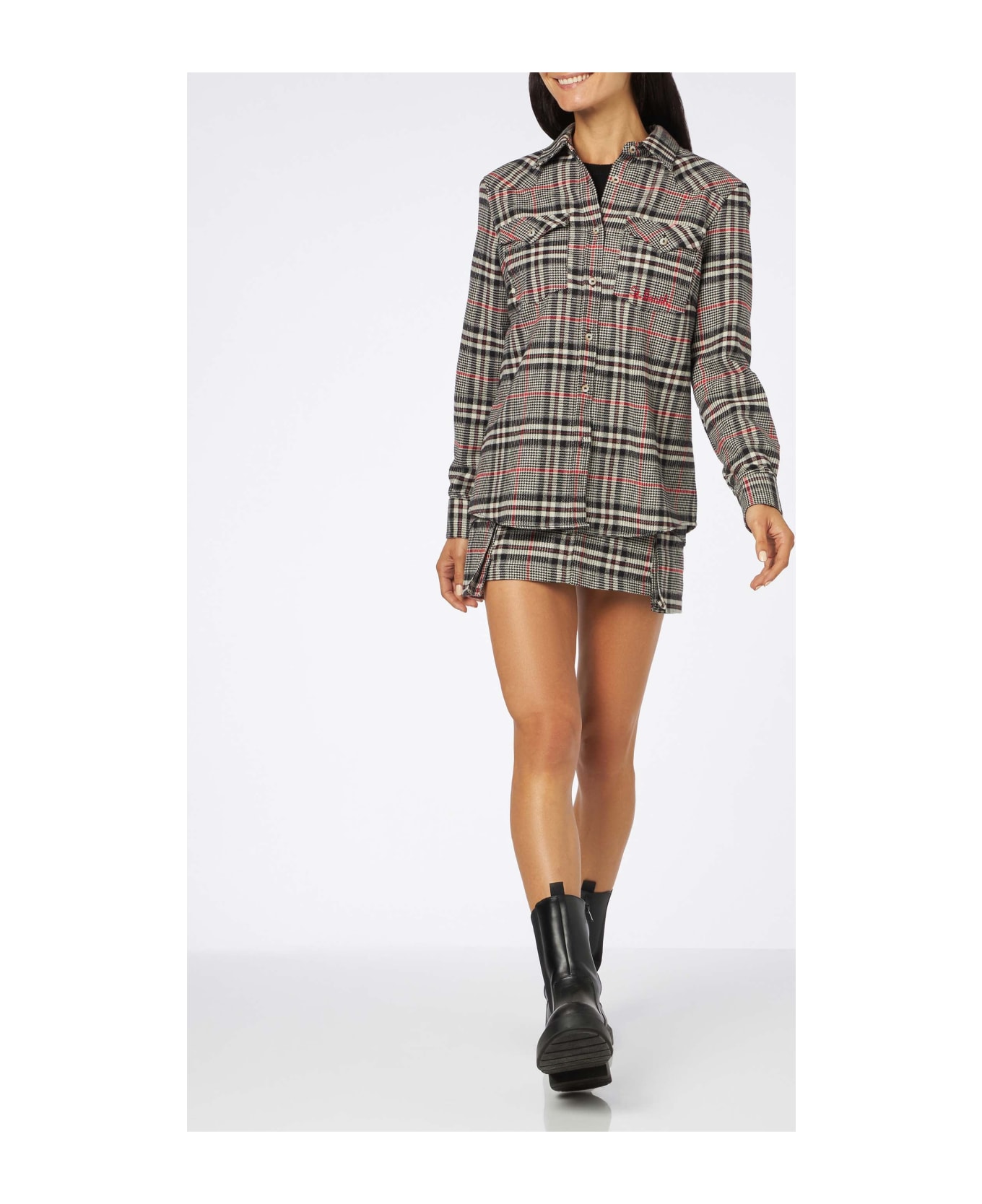 MC2 Saint Barth Woman Cargo Miniskirt With Pockets - BLACK