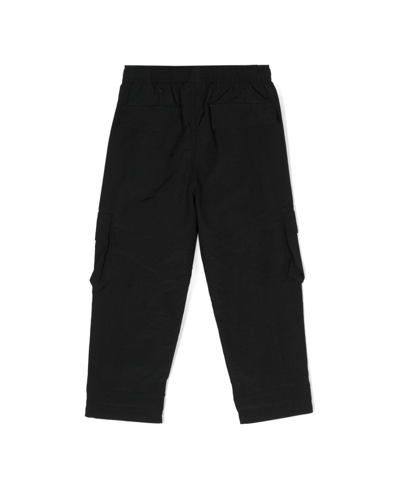 Marcelo Burlon Cargo Trousers With Logo Patch - Black ボトムス