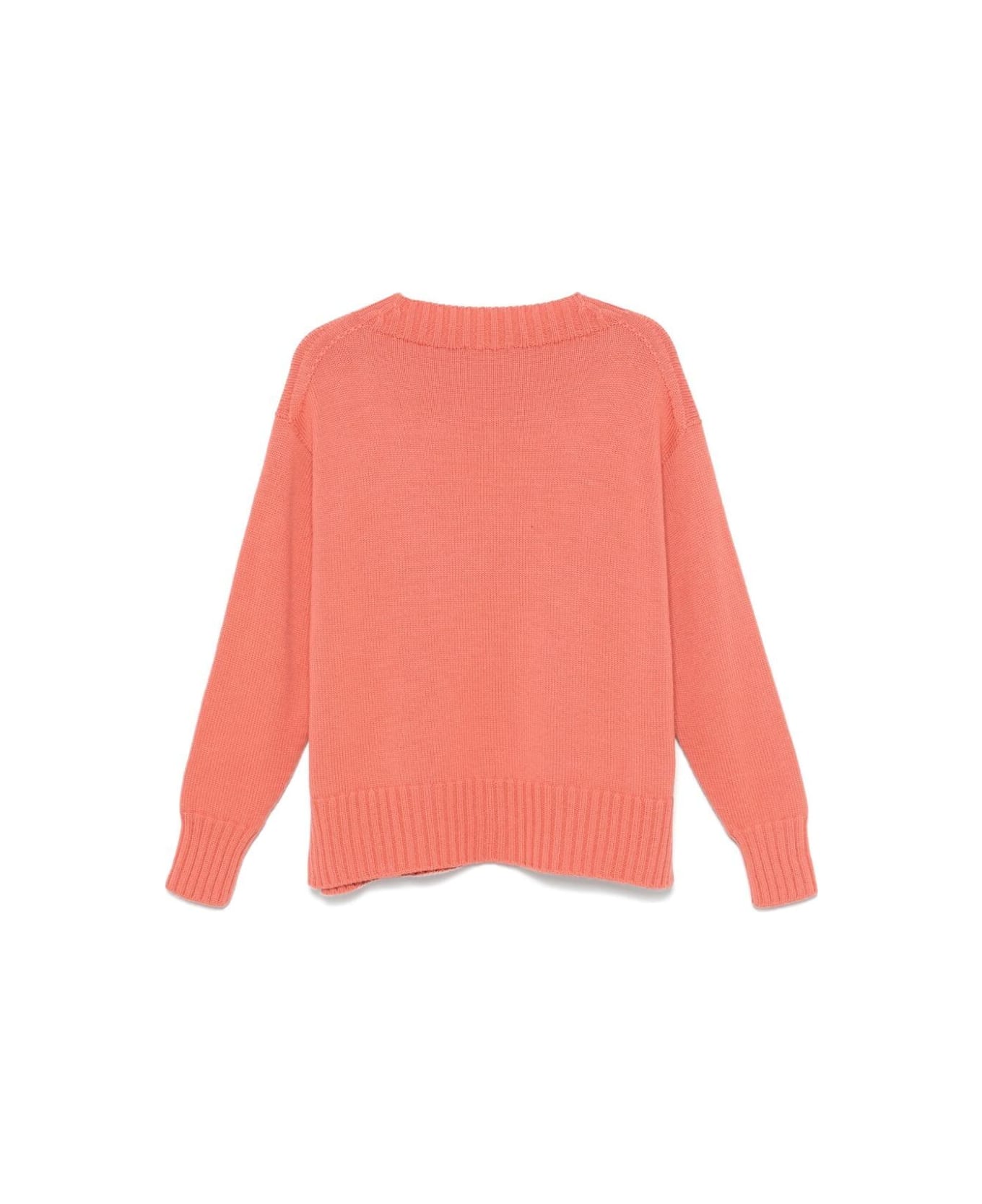 Drumohr Long Sleeves Crew Neck Oversized Sweater - Hibiscus