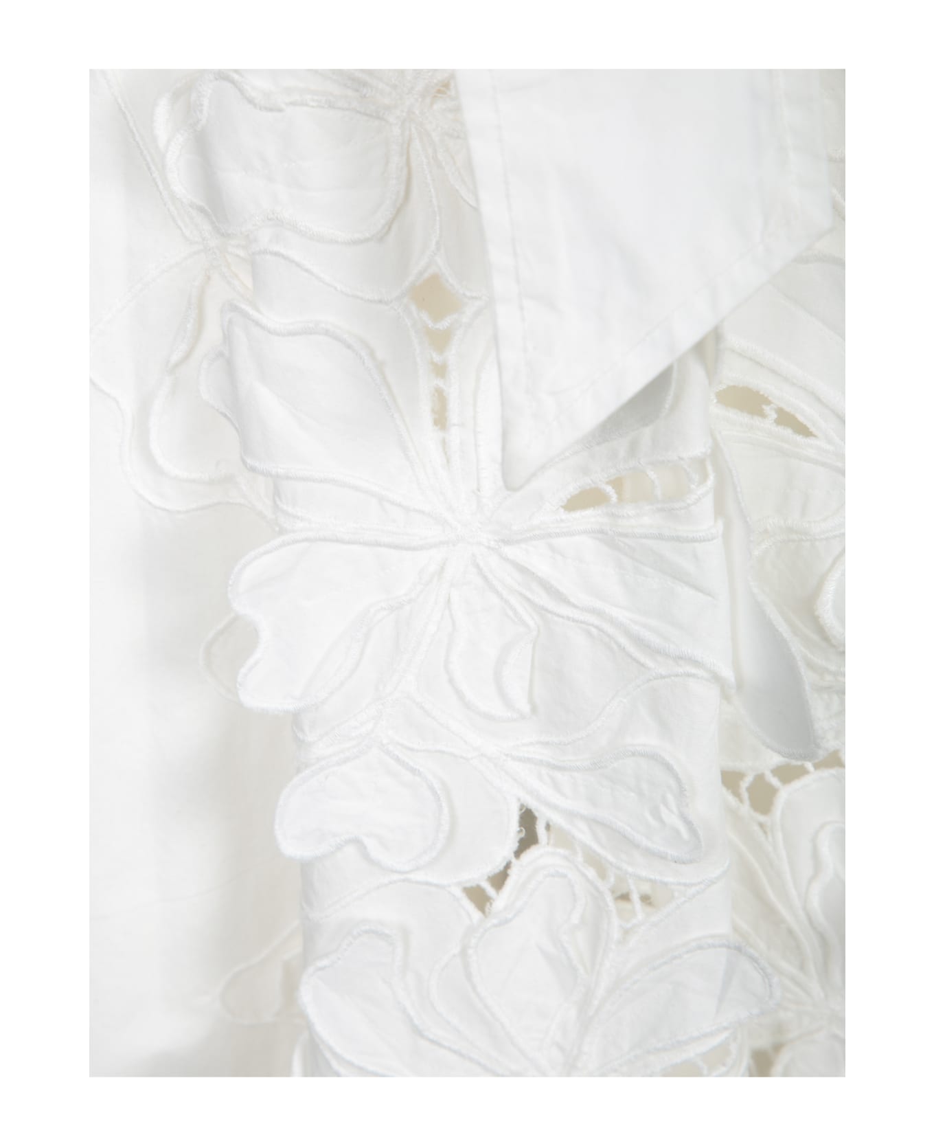 Forte_Forte Dress With Embroidered Petals - White