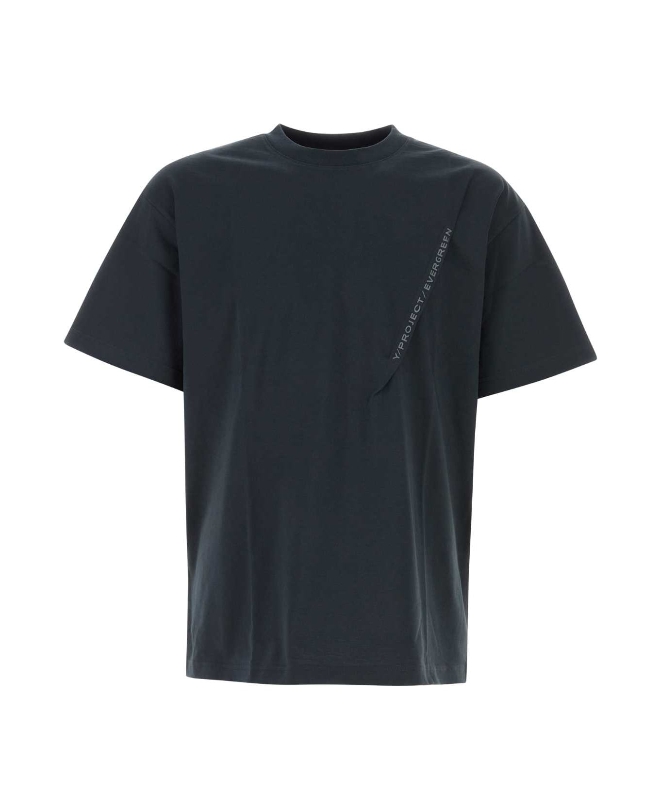 Y/Project Slate Cotton T-shirt - EVERGREEN VINTAGE BLACK