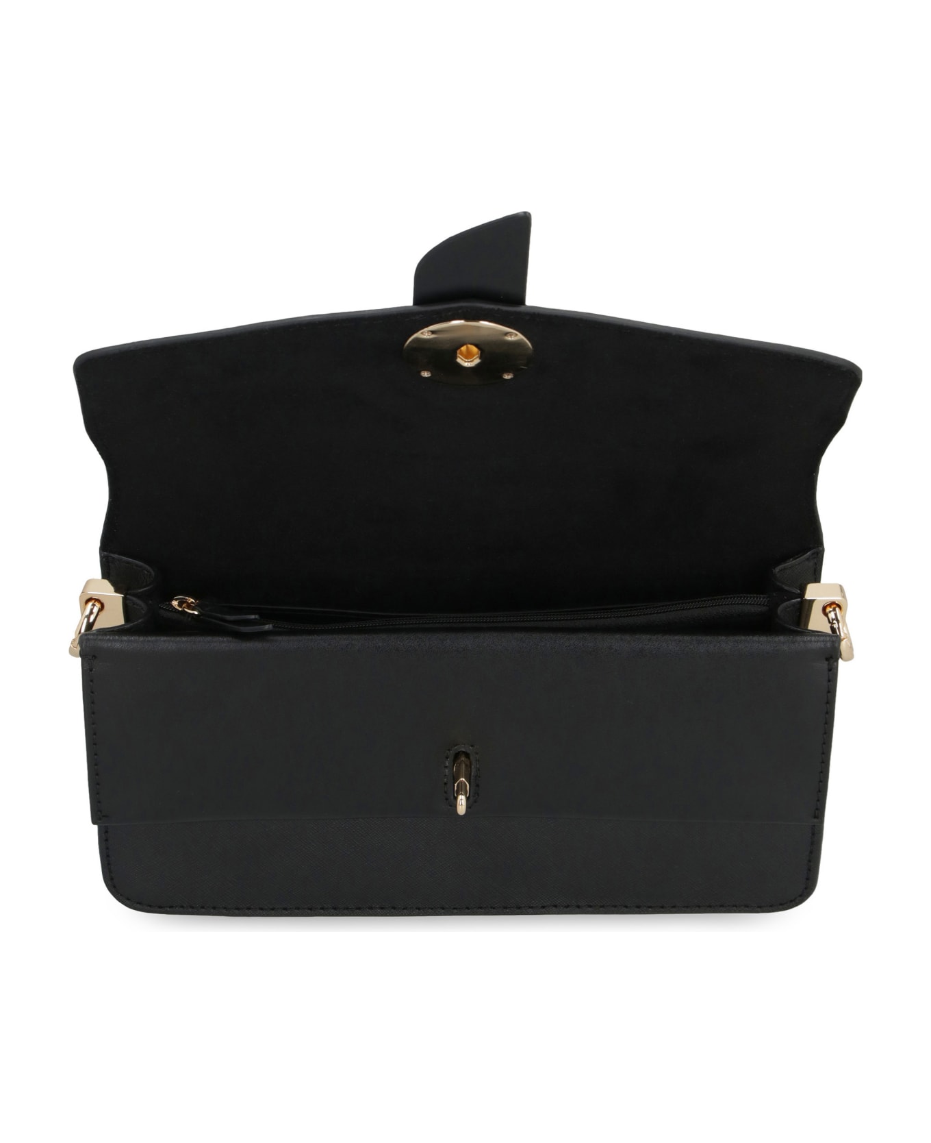 MICHAEL Michael Kors Greenwich Leather Shoulder Bag - black