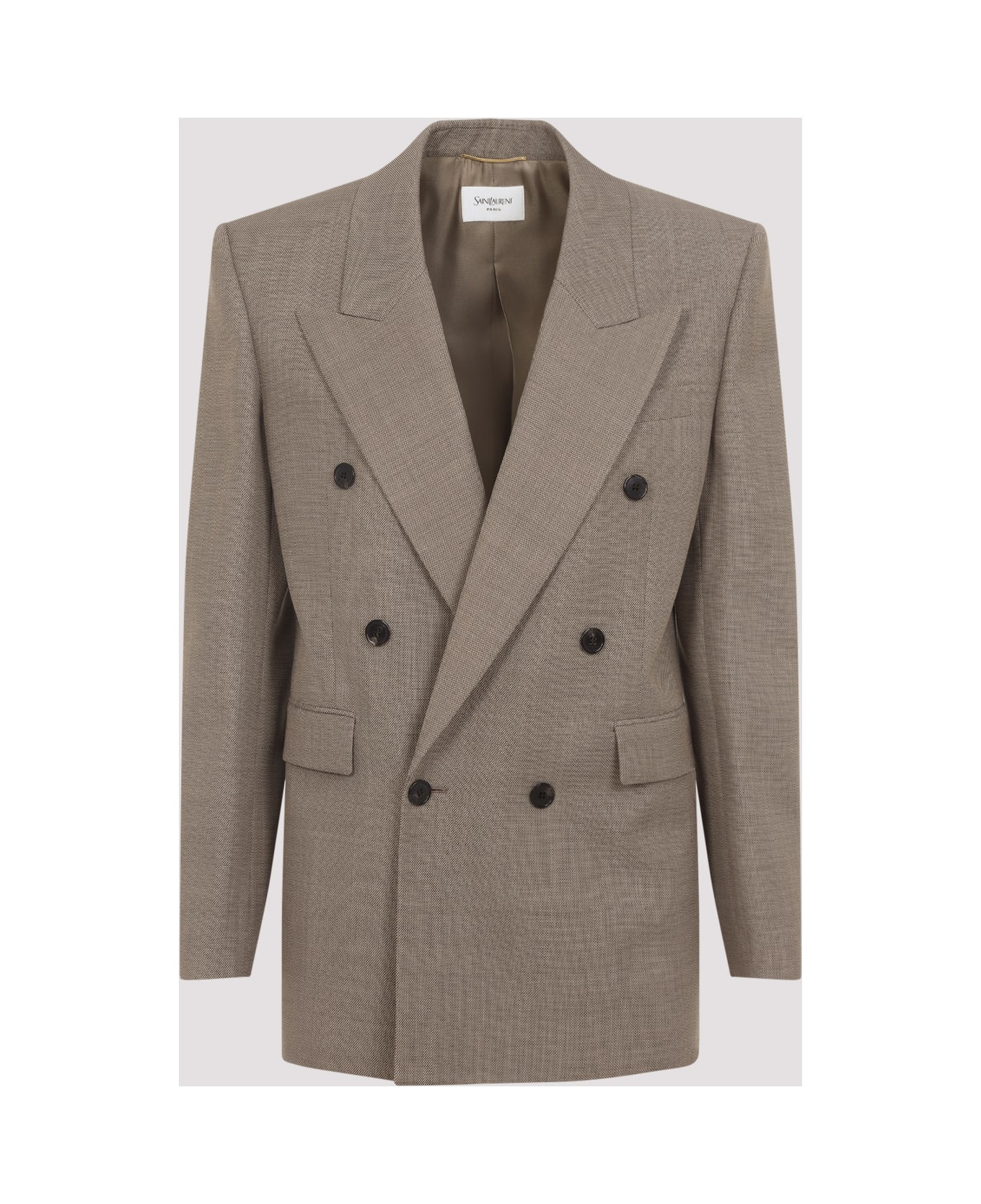 Saint Laurent Tailored Wool Jacket - Taupe Beige
