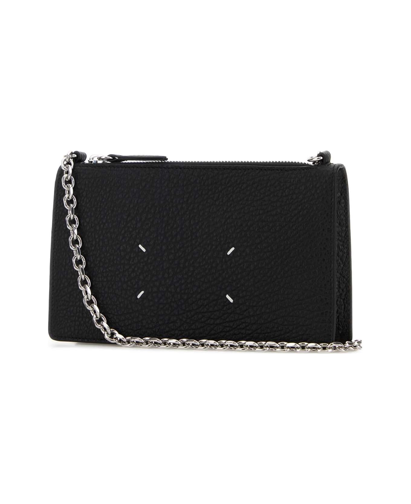 Maison Margiela Black Leather Crossbody Bag - BLACK