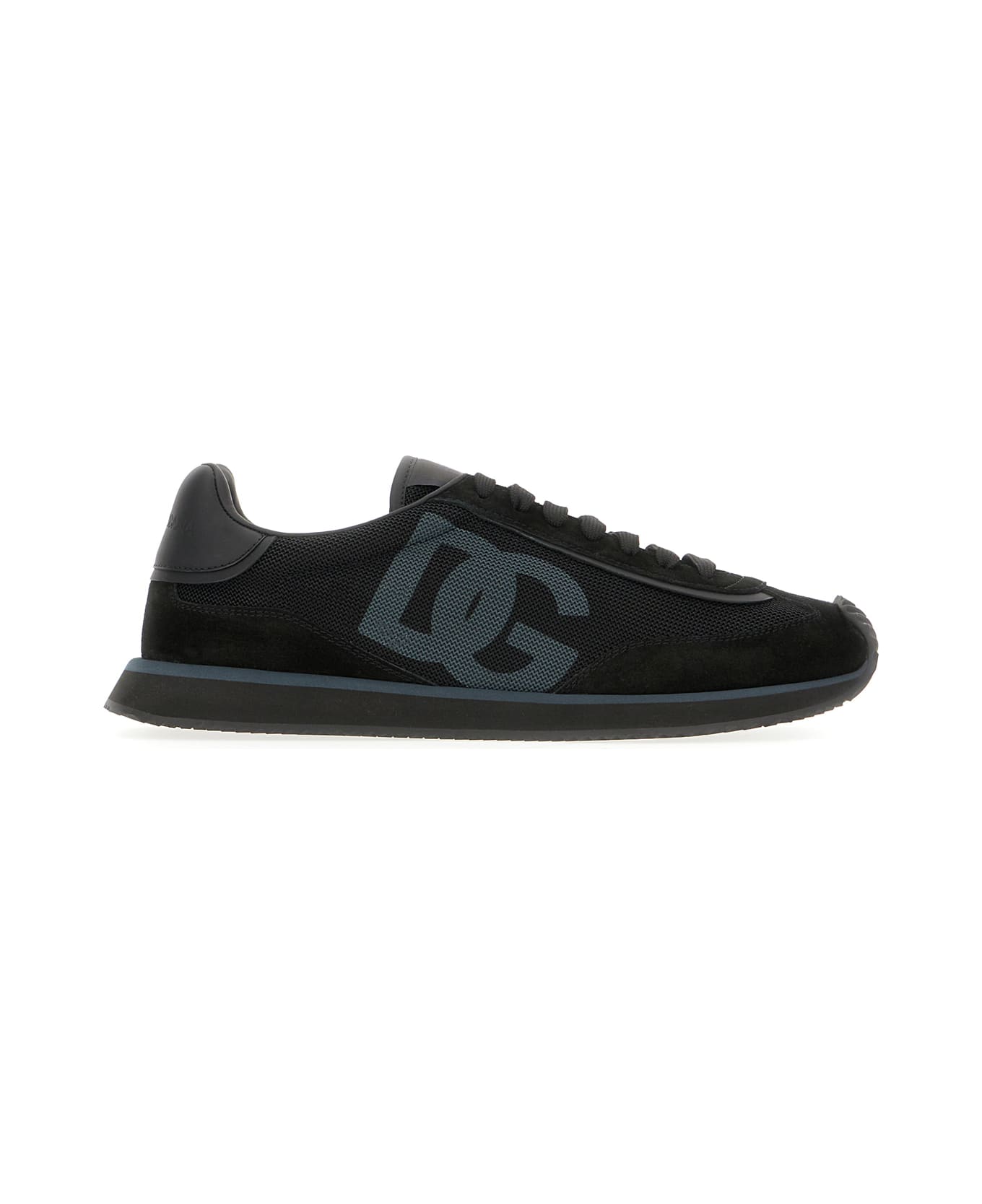 Dolce & Gabbana Black Suede And Mesh Dg Aria Sneakers - BLACK