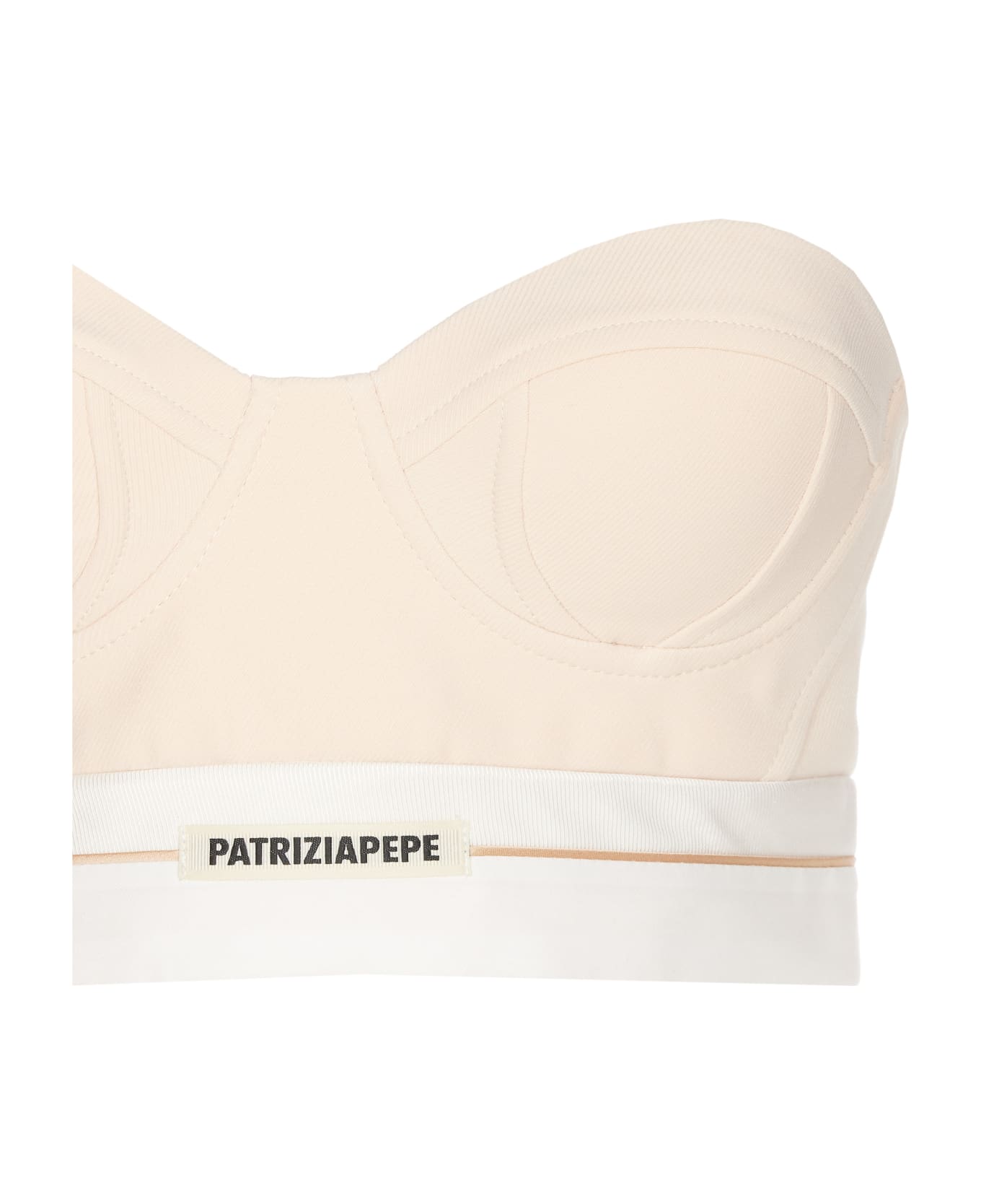Patrizia Pepe Tailored Bustier Top - Pink
