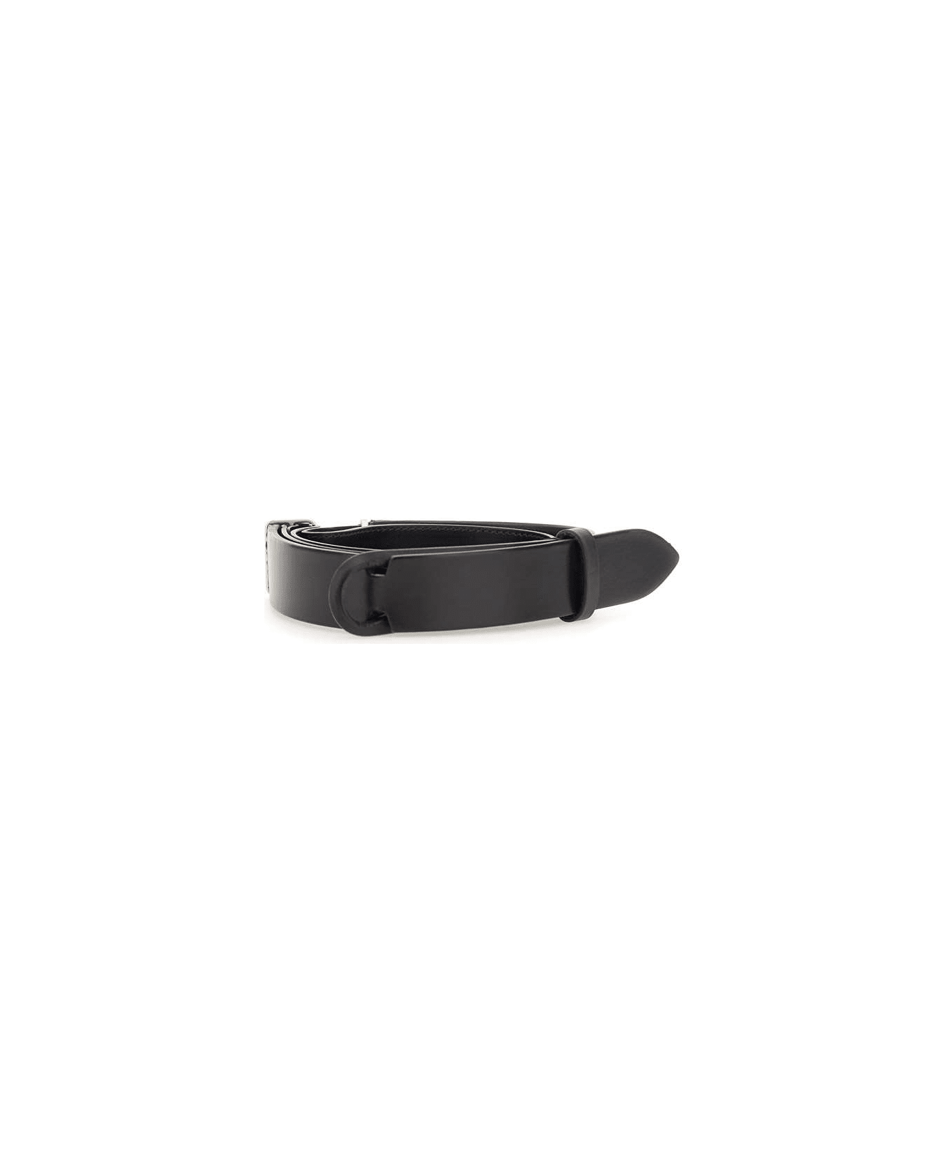 Orciani "nobukle Bull" Leather Belt - BLACK ベルト