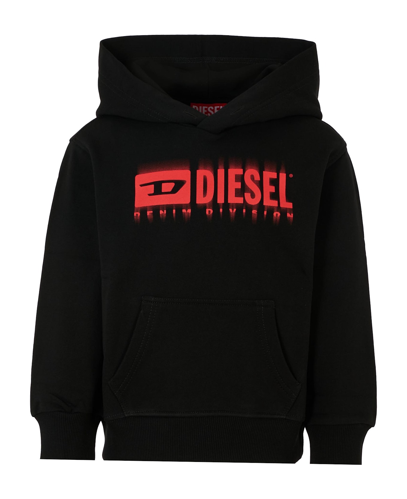 Diesel Black Sweatshirt For Boy With Logo - Black