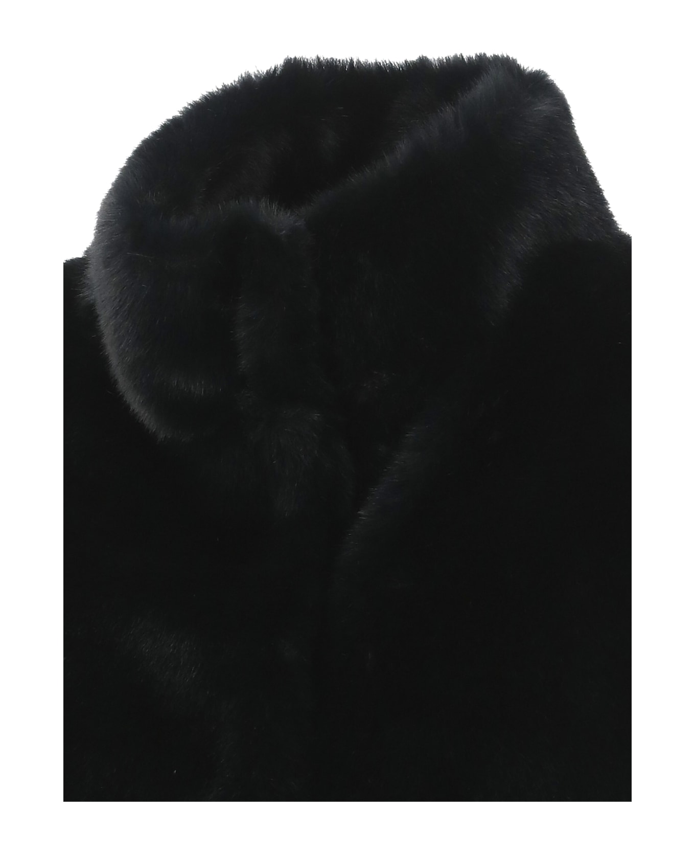 Herno Synth Fur Sleeveless Jacket - Black