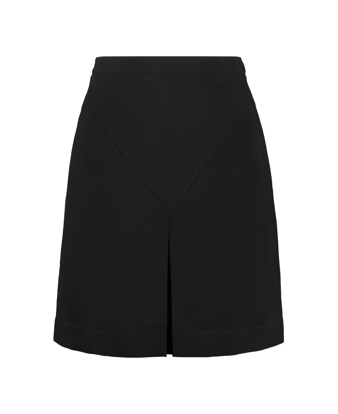 Burberry Button Detailed Front-slit Mini Skirt - Black スカート