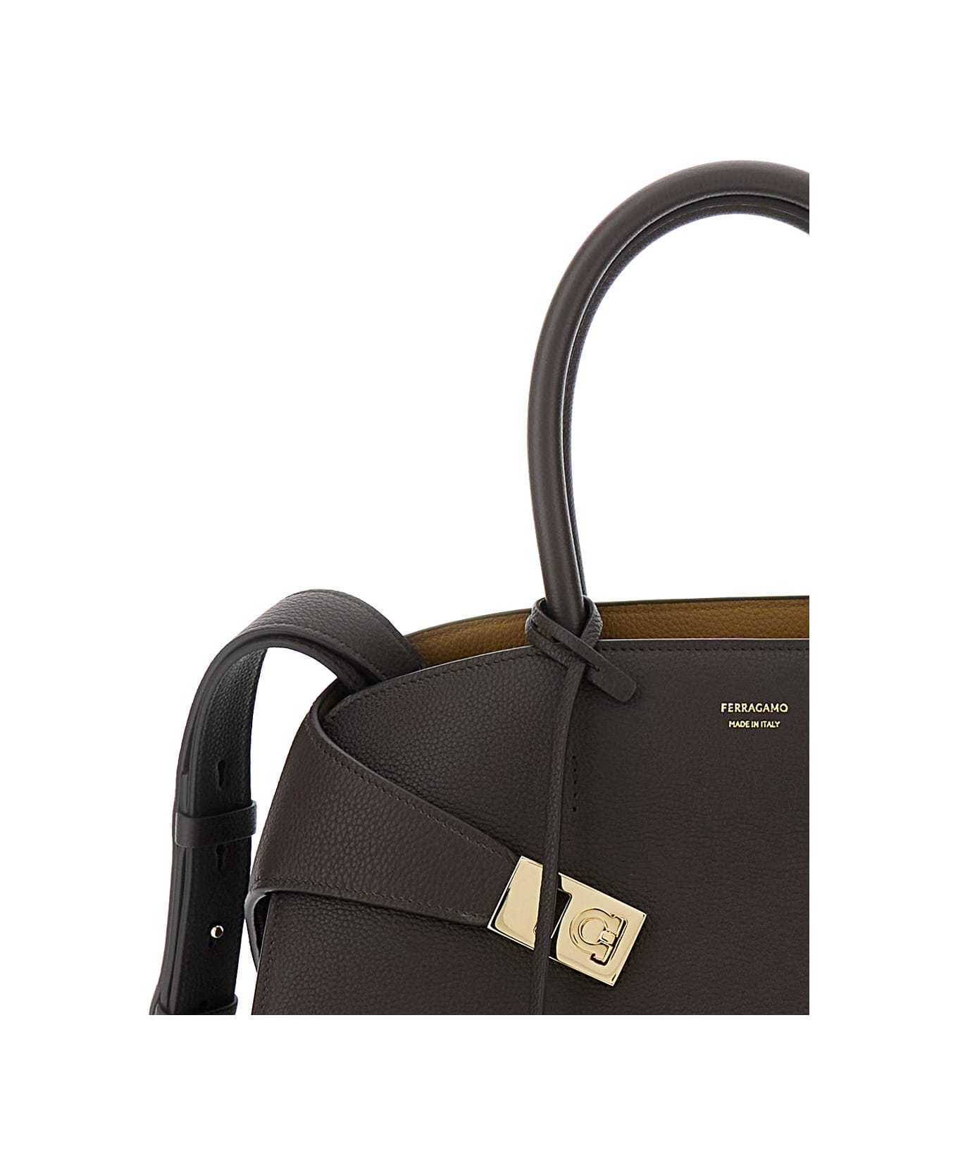 Ferragamo Hug Th S Top Handle 31,5x19,0x22,0 - Brown