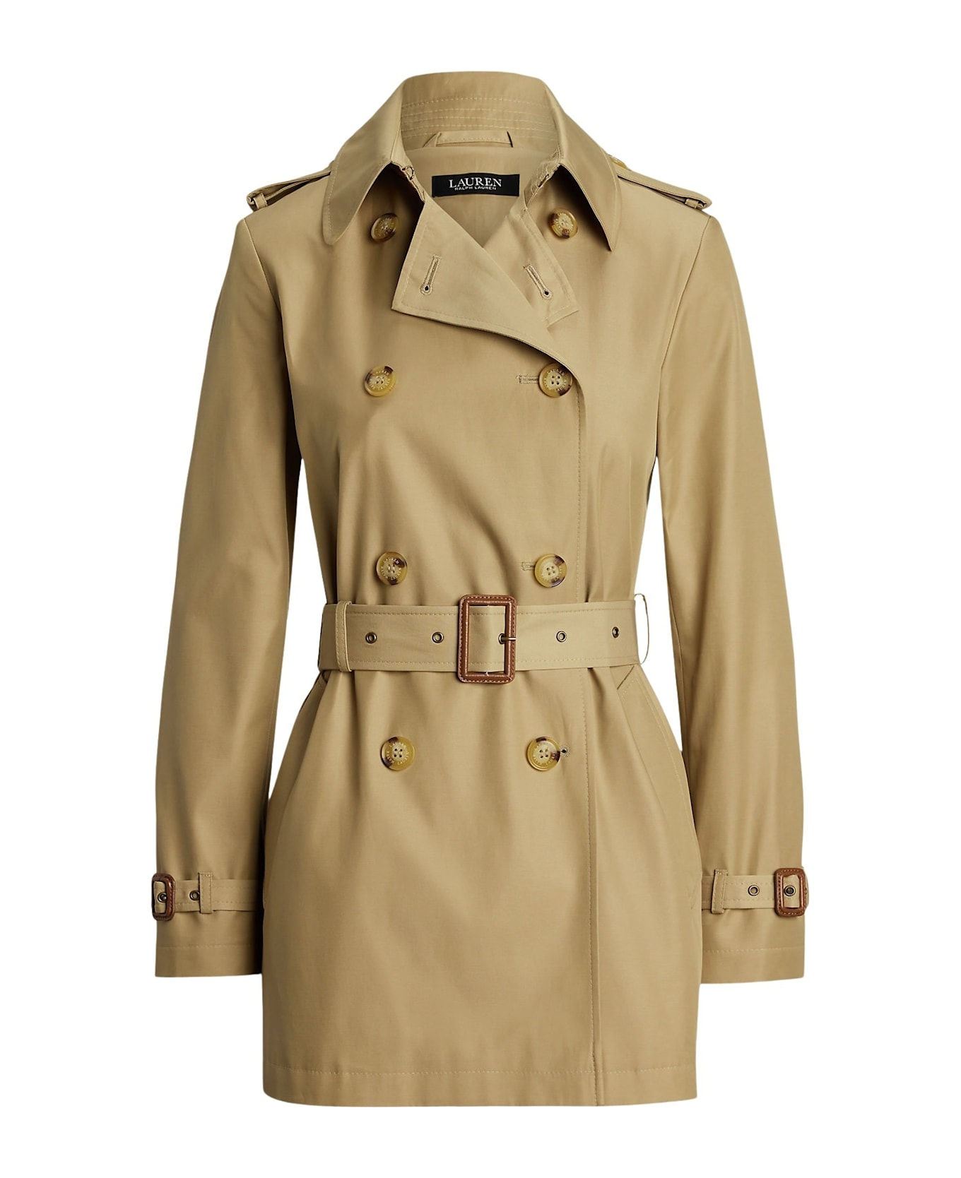 Ralph Lauren Double Breast Belt Tr 30
 Lined Coat - Birch Tan