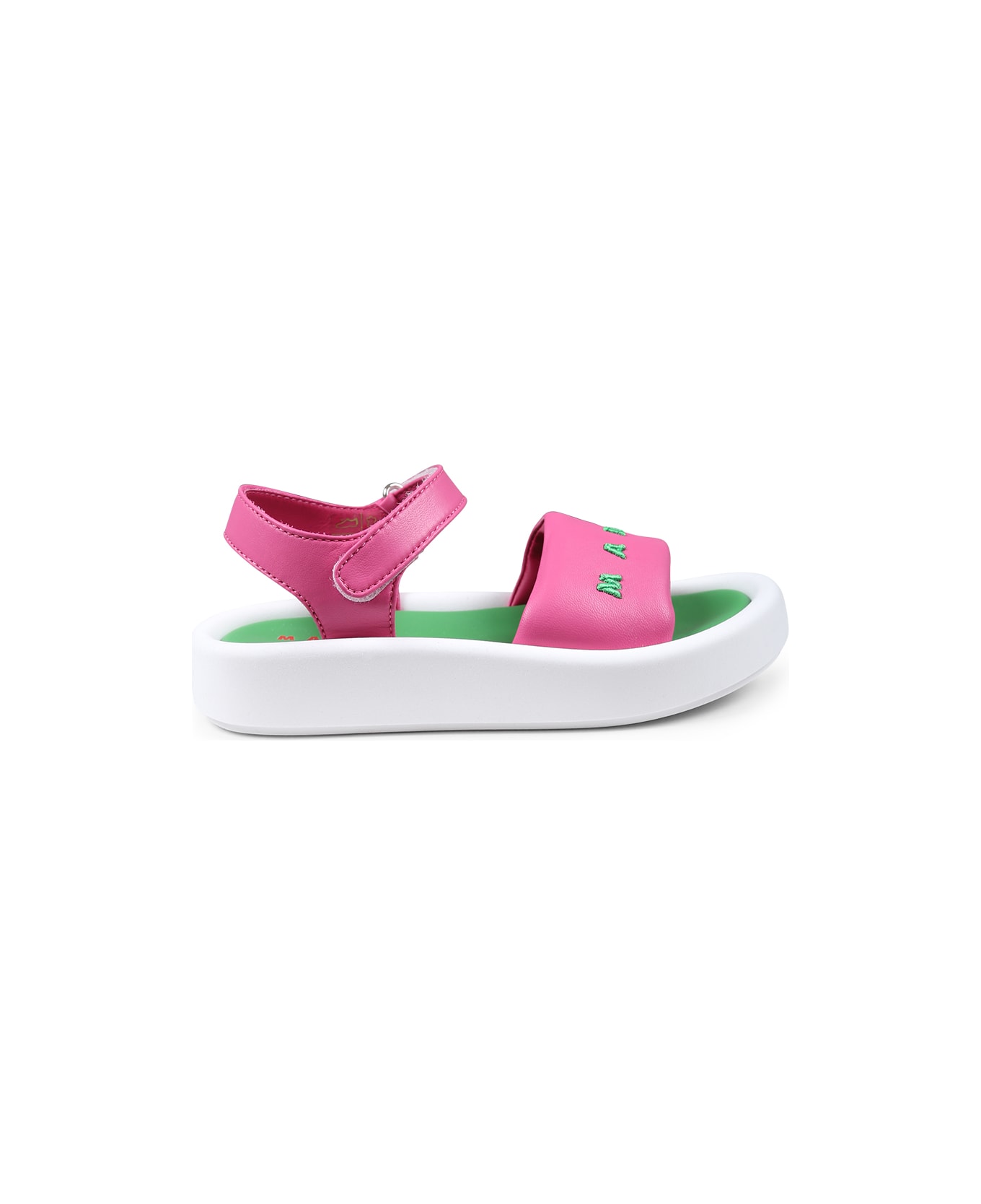 Marni Fuchsia Sandals Pour Fille Avec Logo - Fuchsia