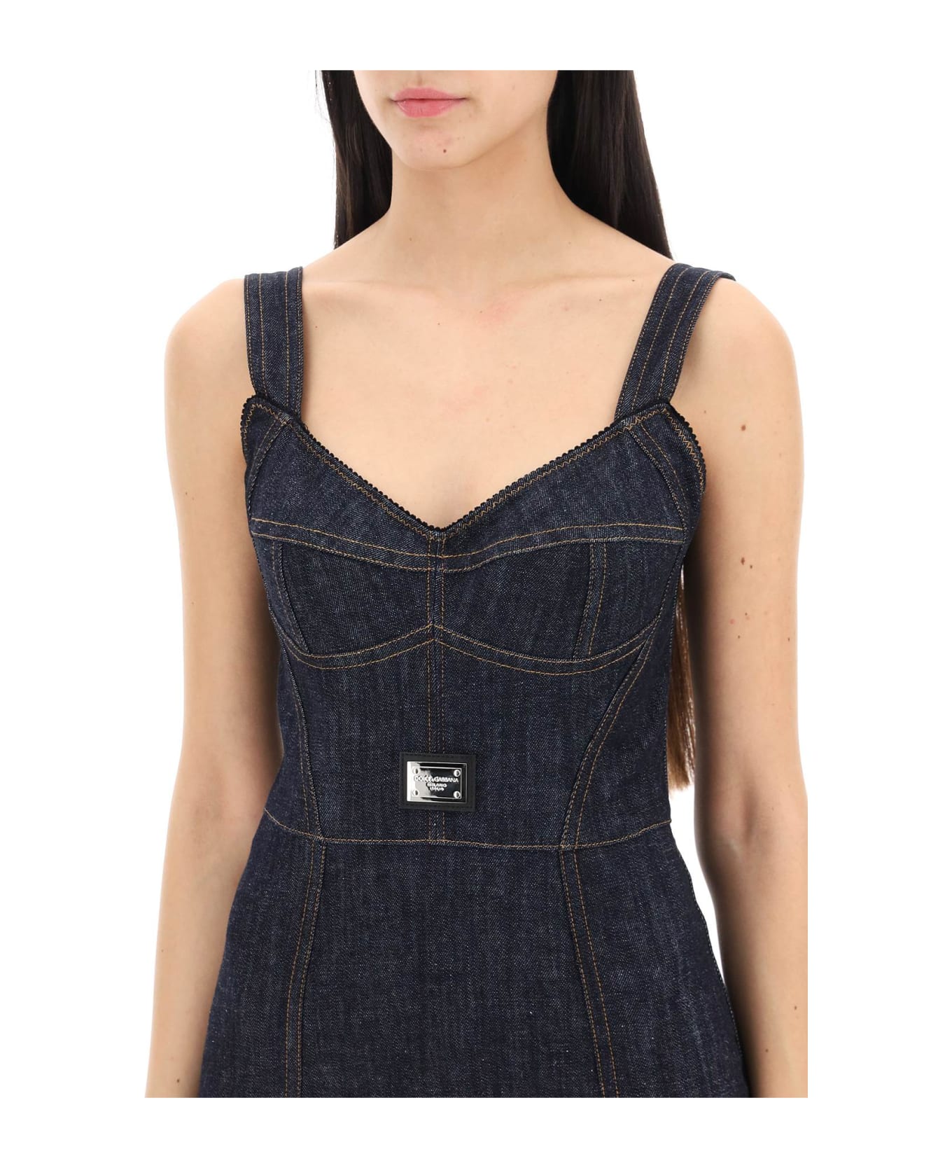 white christmas dresses Denim Dress Dolce & Gabbana Blu