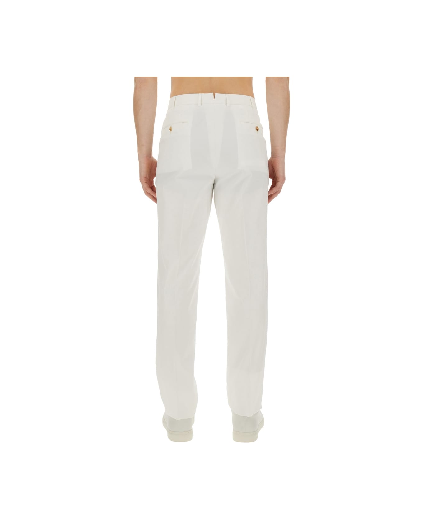 Zegna Cotton Pants - WHITE
