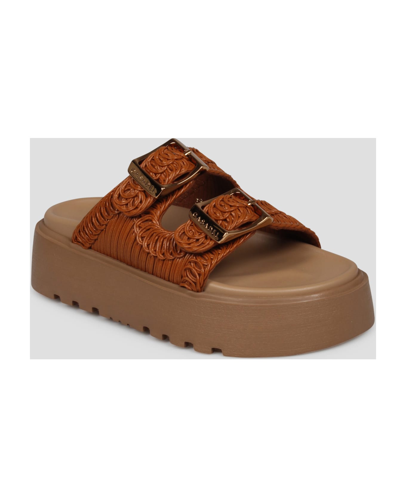 Casadei Birky Ale Slides Sandals - Brown