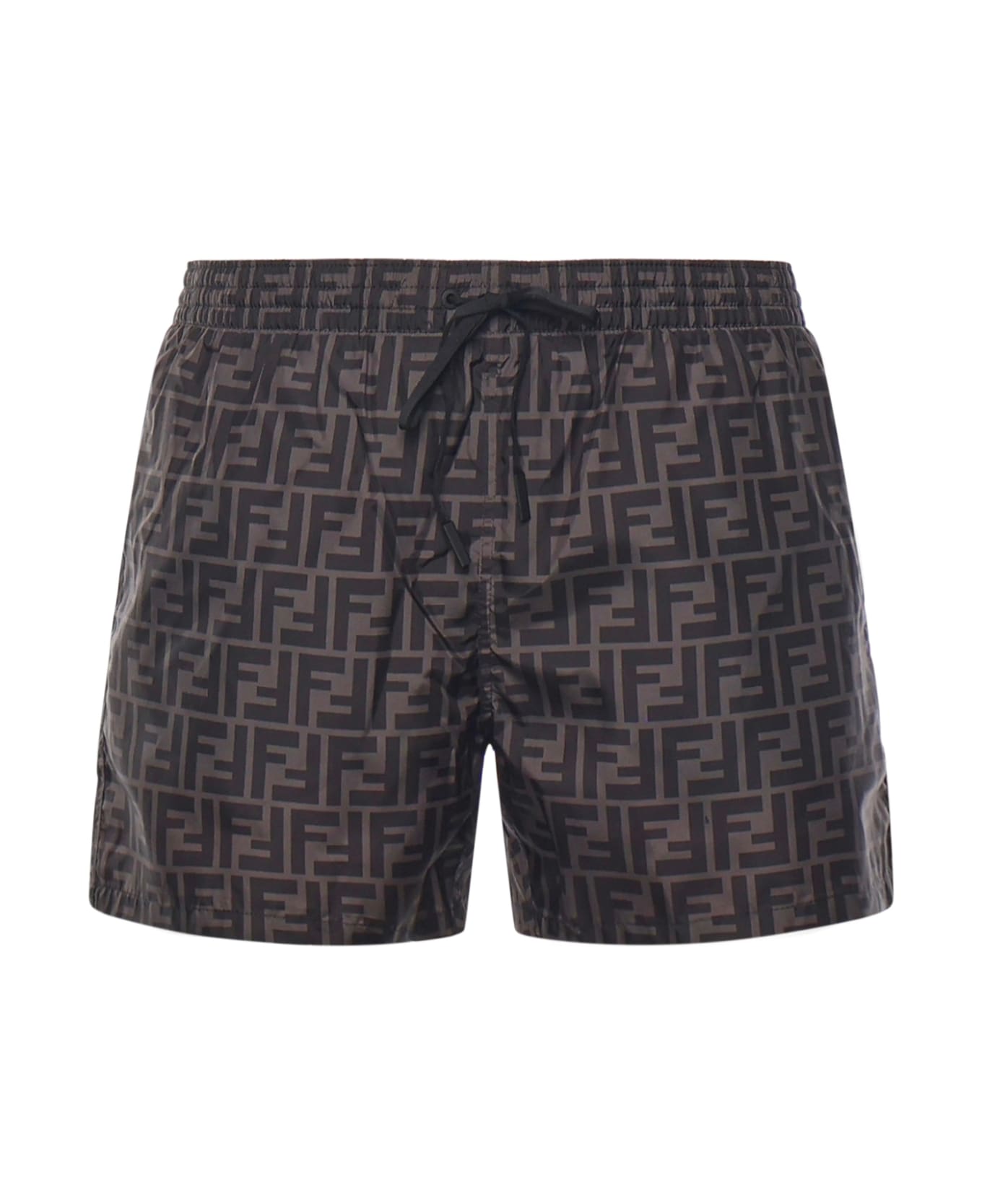 Fendi Ff Jacquard Swimsuit - Black