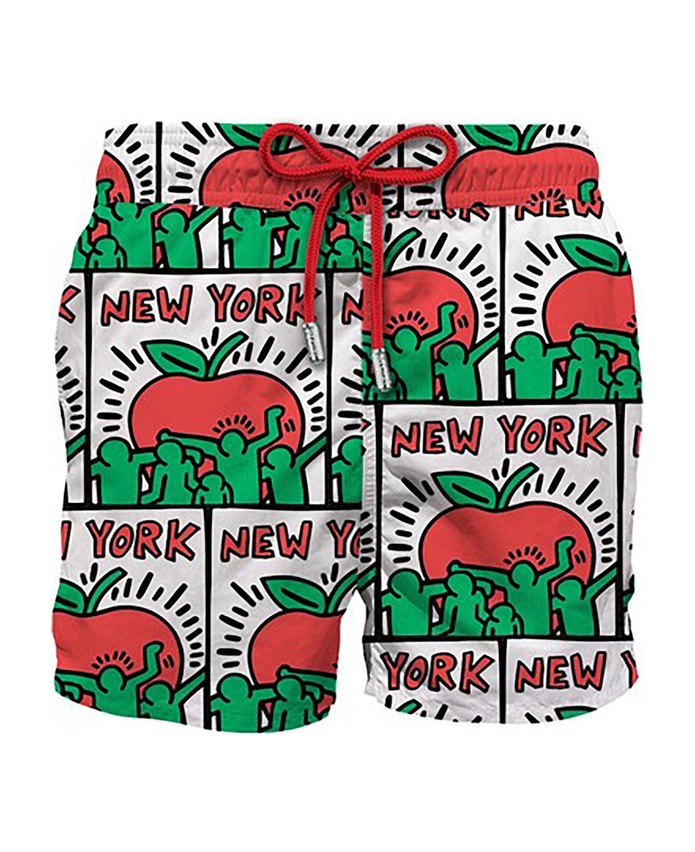 MC2 Saint Barth Gustavia Placed Drawstring Swim Shorts - Multicolor