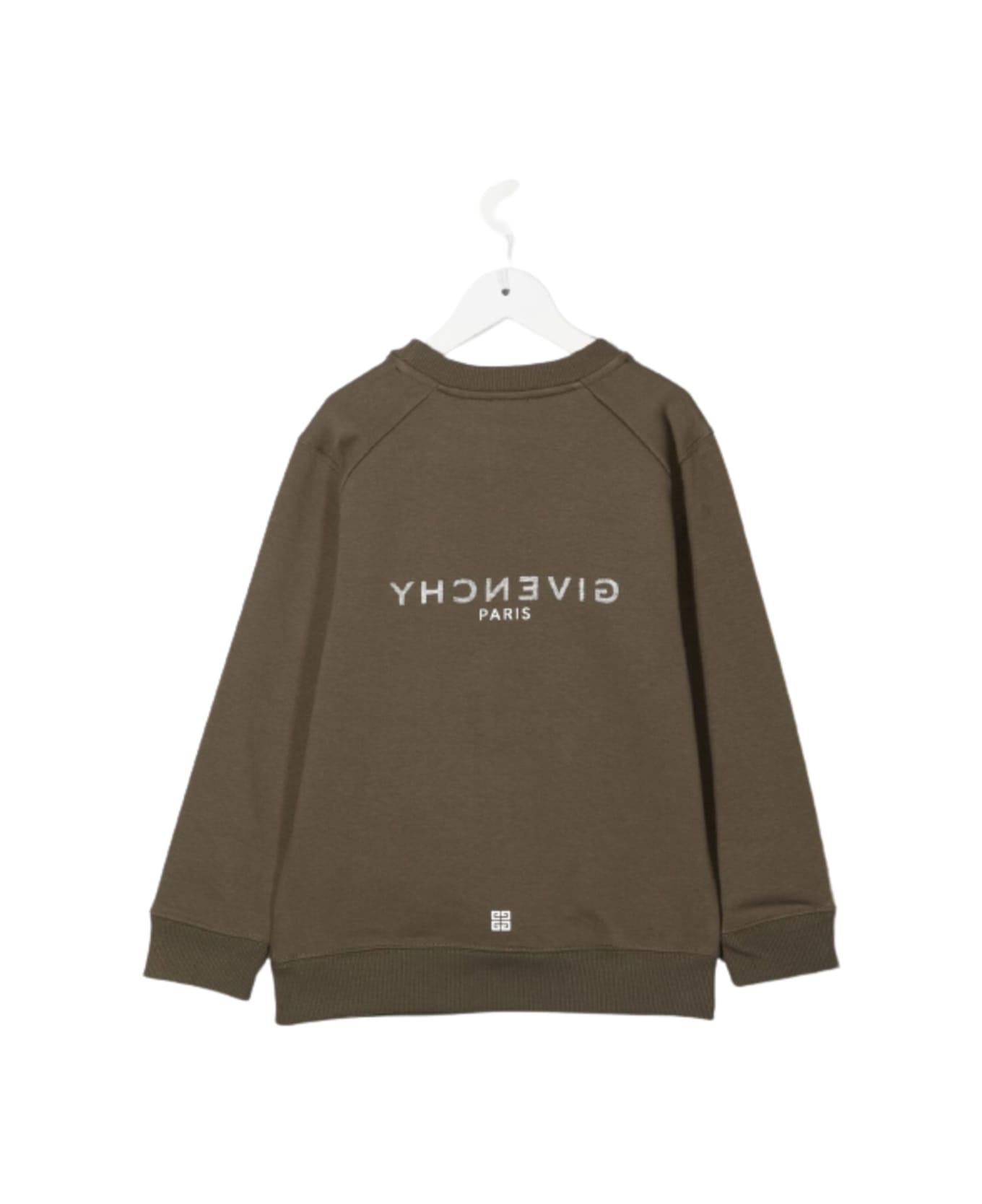 Givenchy Green Cotton Sweatshirt With Logo Givenchy Kids Boy - Brown