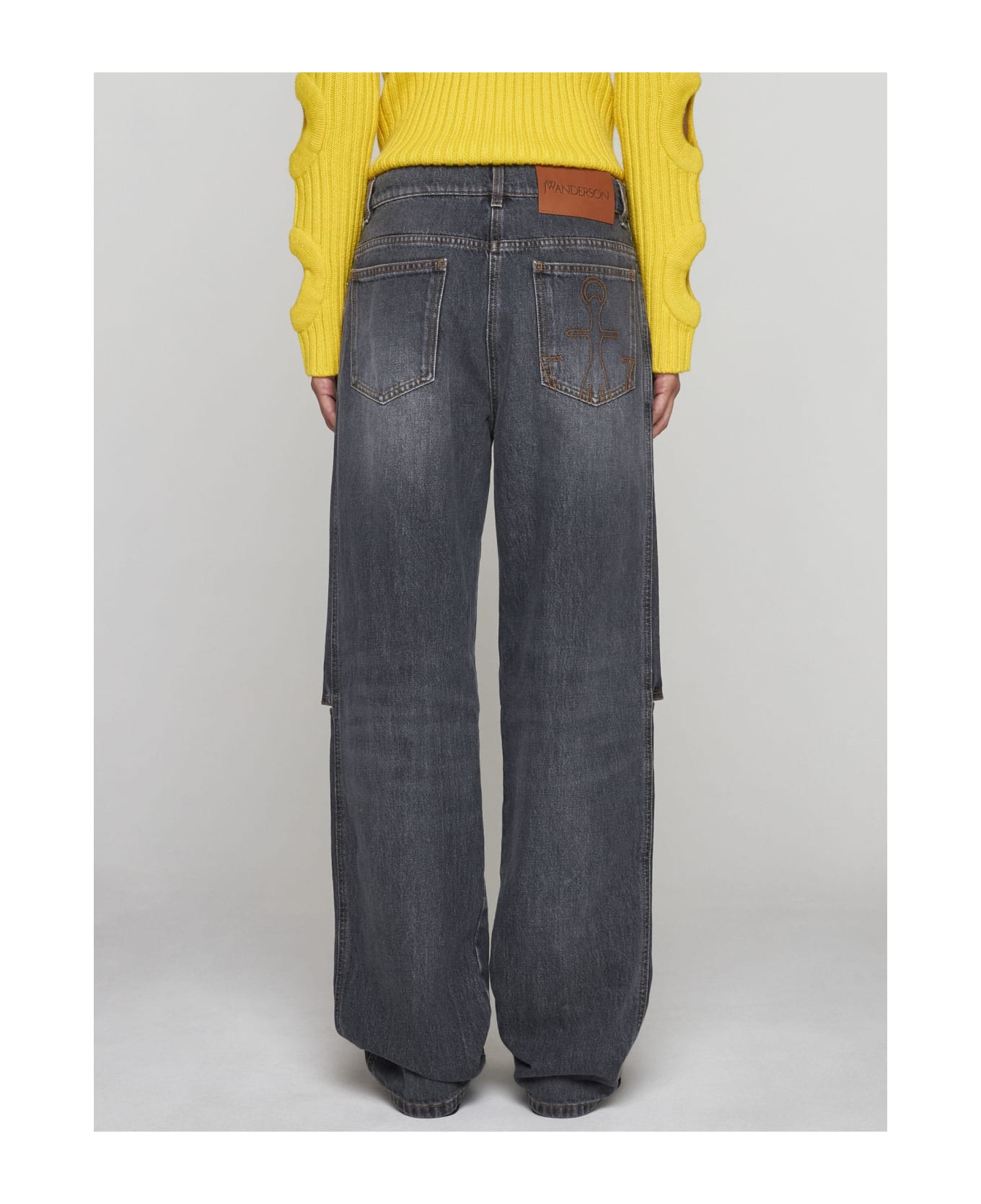 J.W. Anderson Cut-outs Knee Jeans - Grey デニム