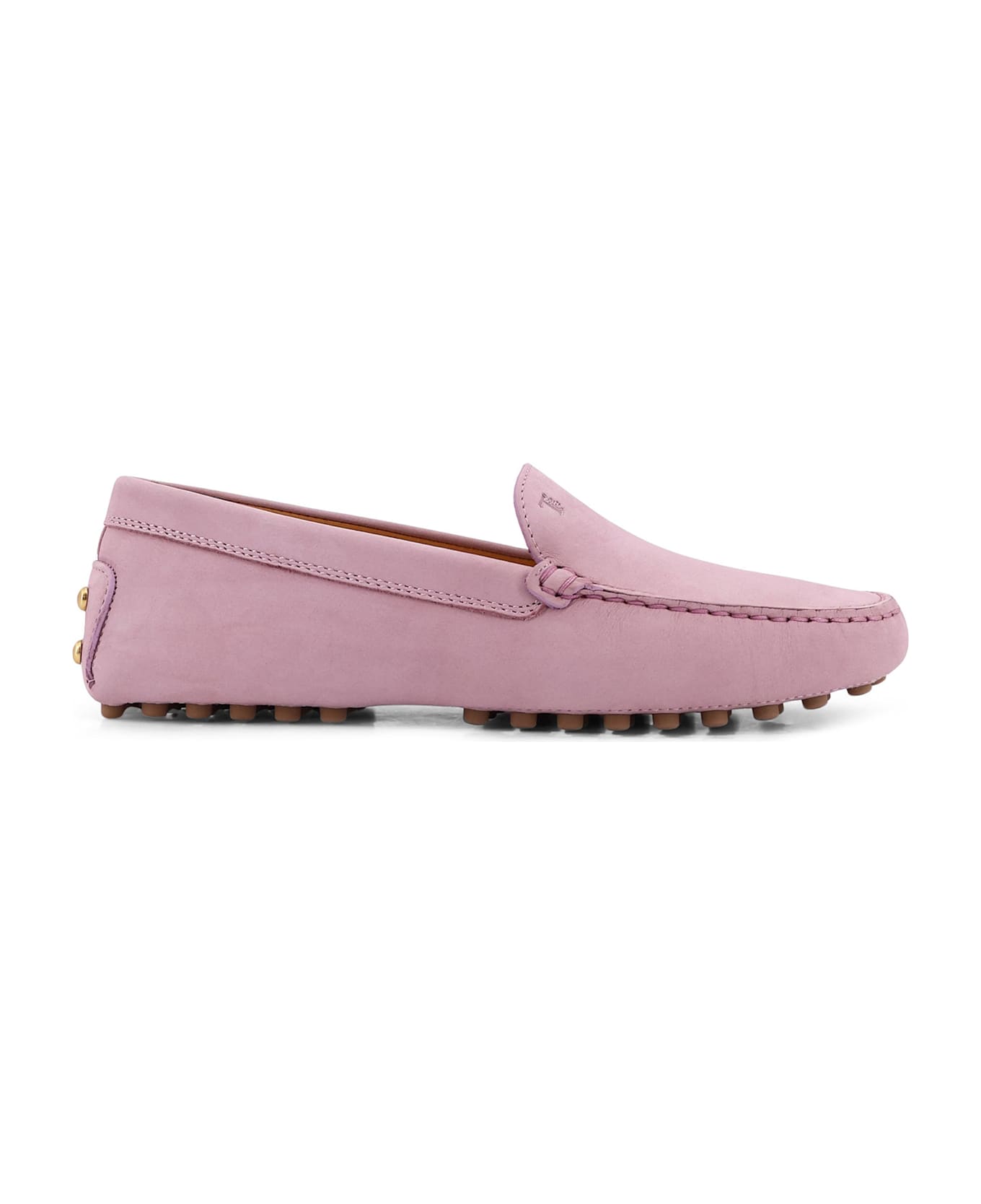 Tod's Suede Loafers With Engraved Logo On The Front - Pink
