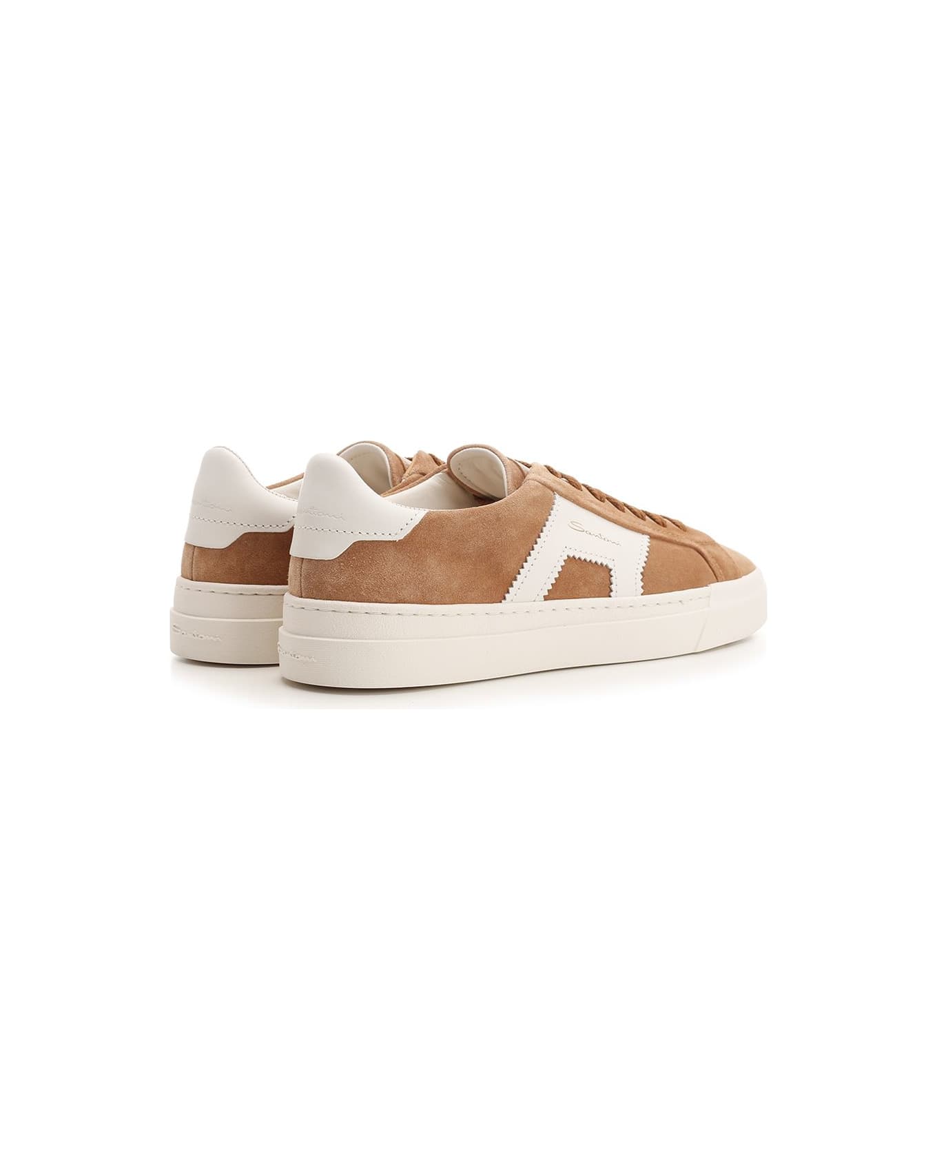 Santoni 'double Buckle' Sneakers - Beige